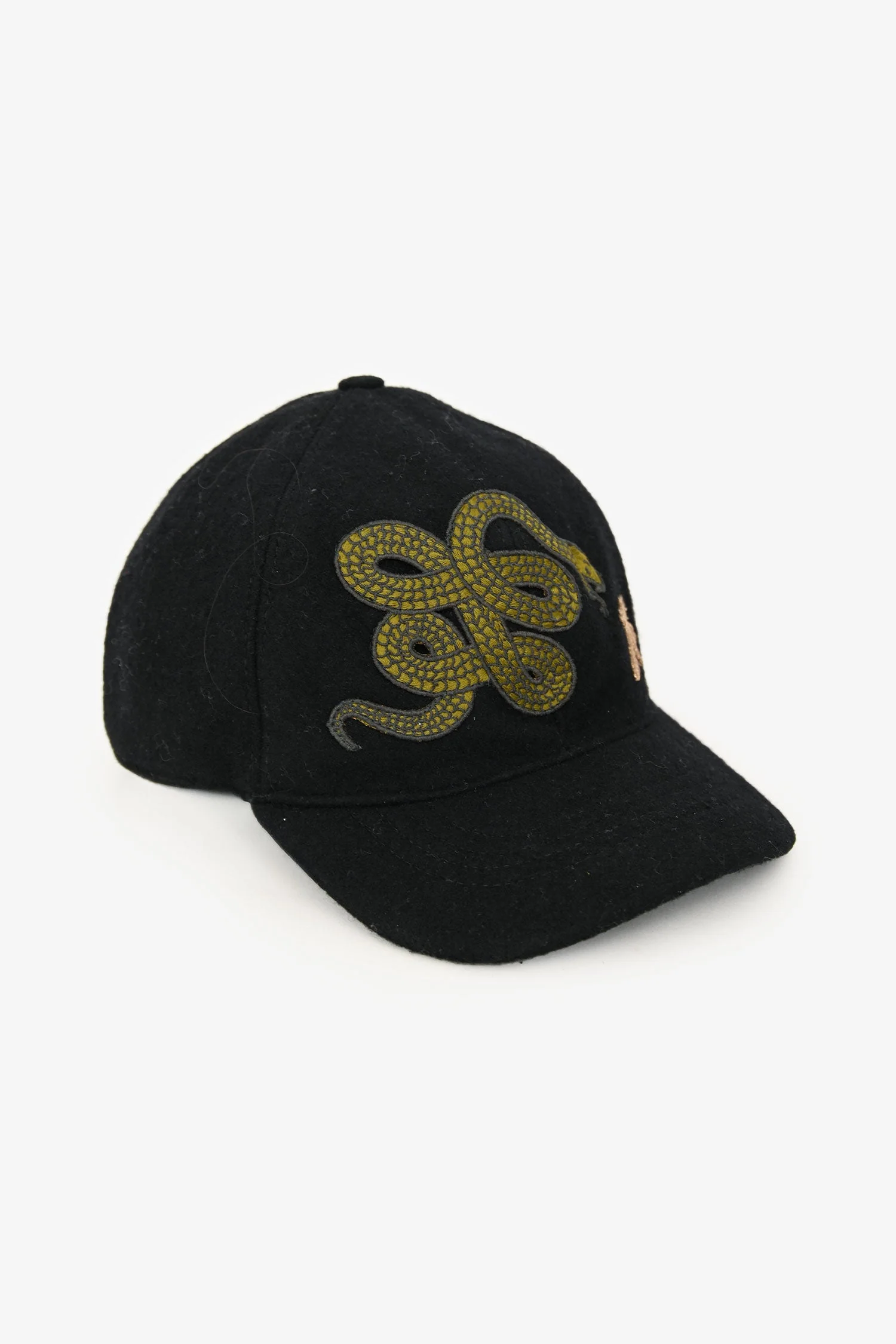 Gucci Black Felt Snake/Bee Patch Hat Size L - Image 2