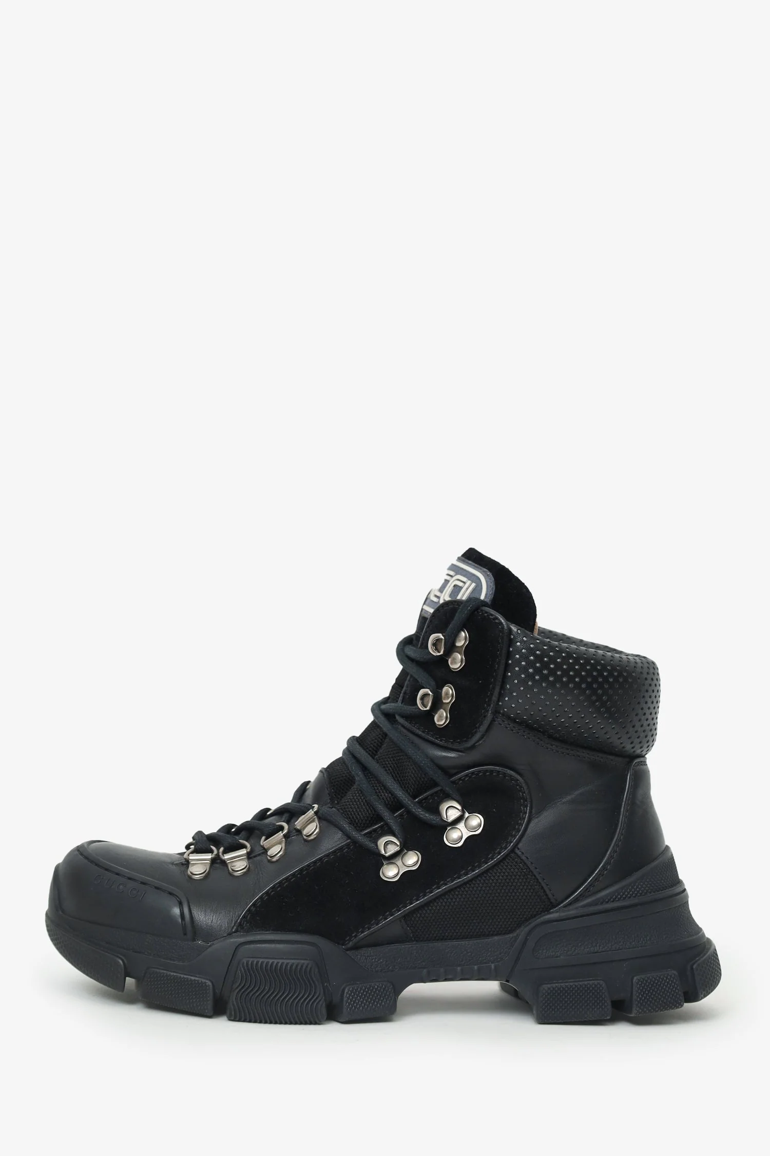 Gucci Black Flashtrek High Miliatry Boot Size 38 - Image 5