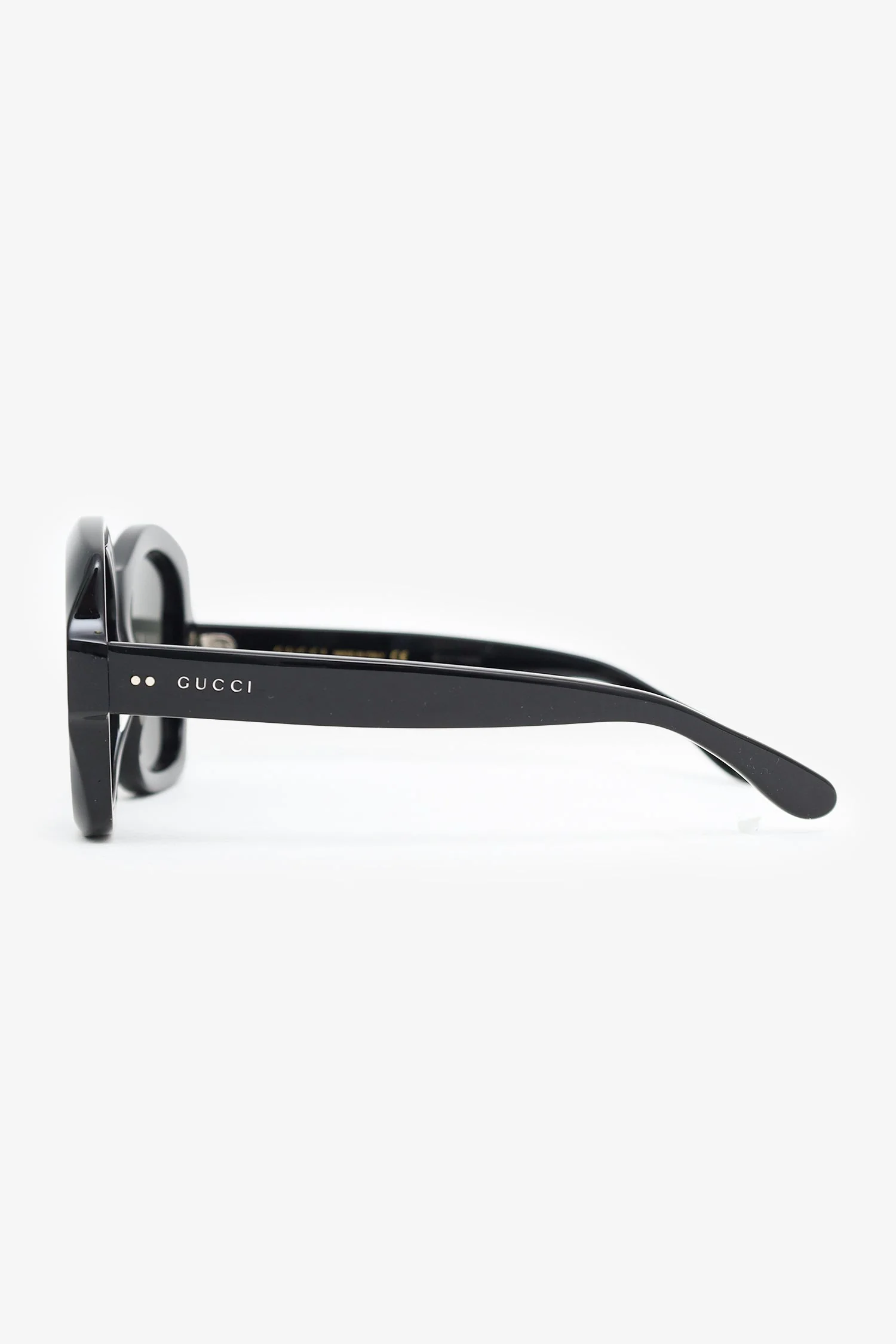 Gucci Black Frame Logo Square Sunglasses - Image 3