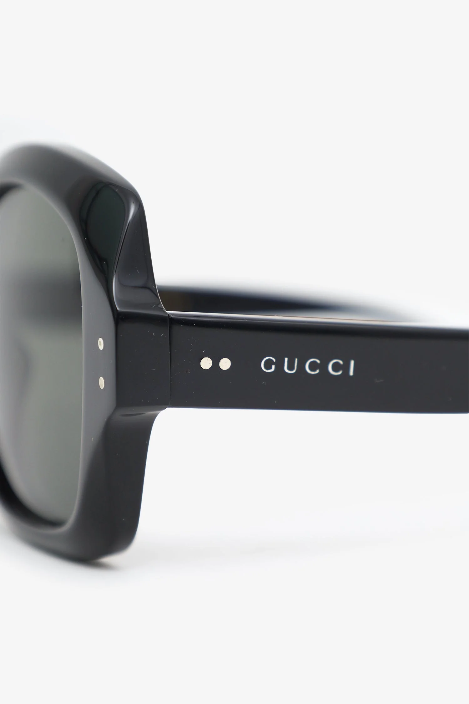 Gucci Black Frame Logo Square Sunglasses - Image 4
