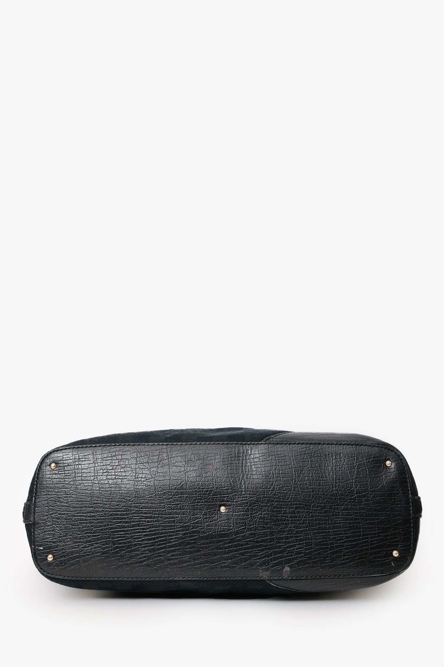 Gucci Black GG Canvas Horsebit Tote Bag - Image 5