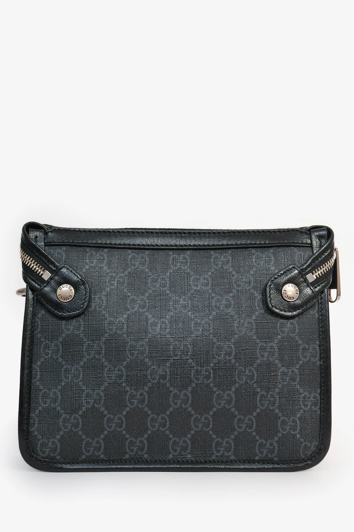 Gucci Black GG Canvas Messenger Bag - Image 2