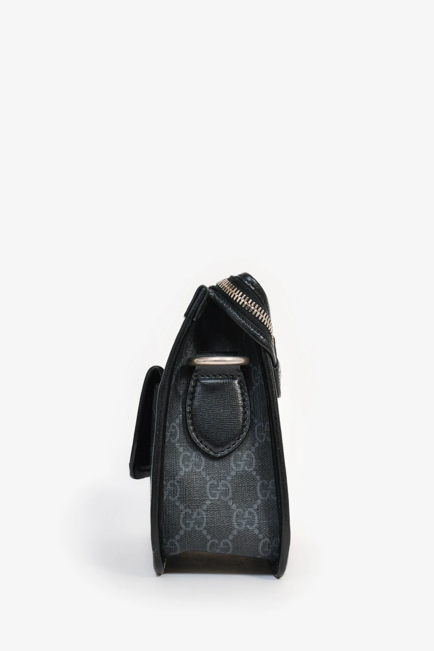 Gucci Black GG Canvas Messenger Bag - Image 4