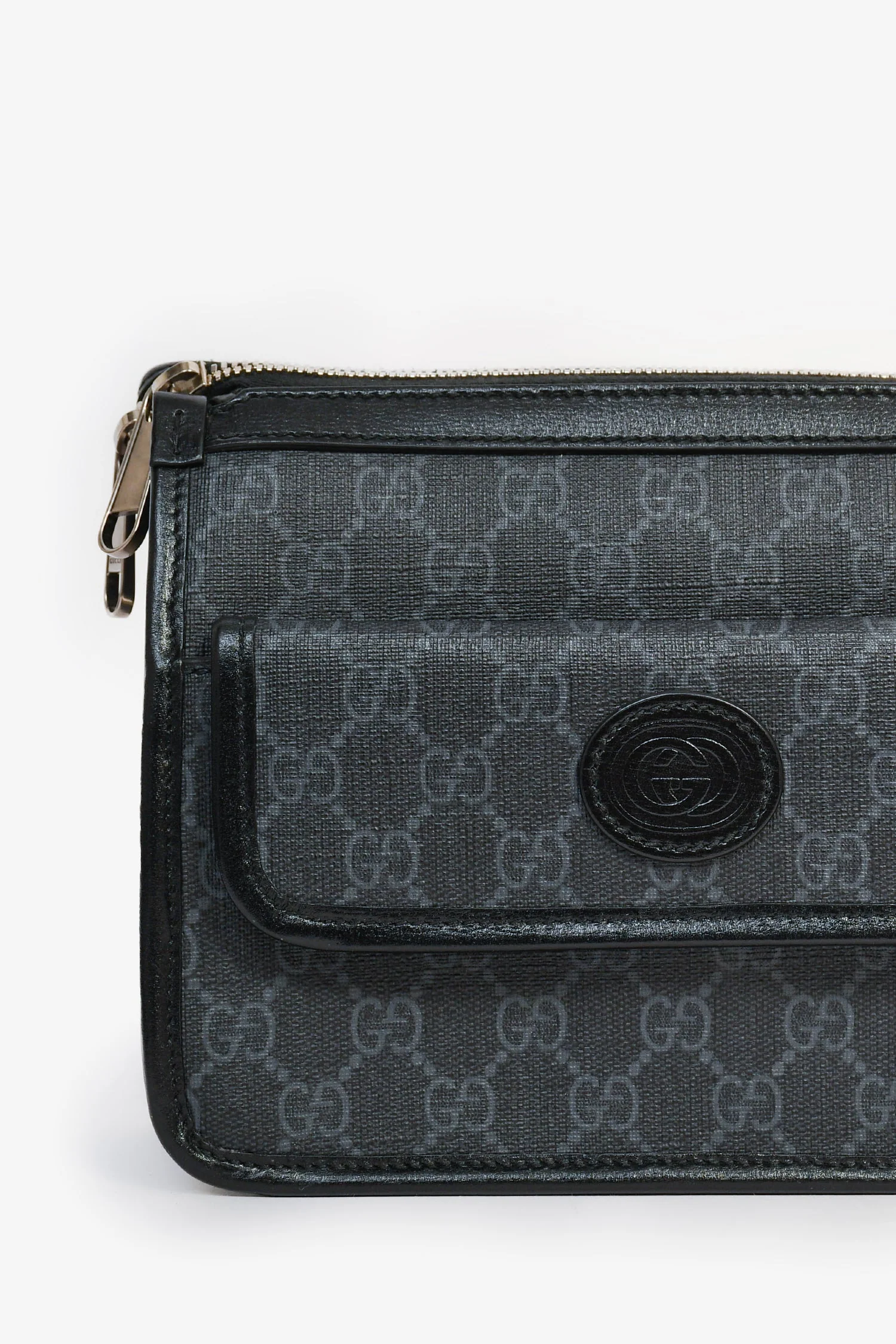 Gucci Black GG Canvas Messenger Bag - Image 6
