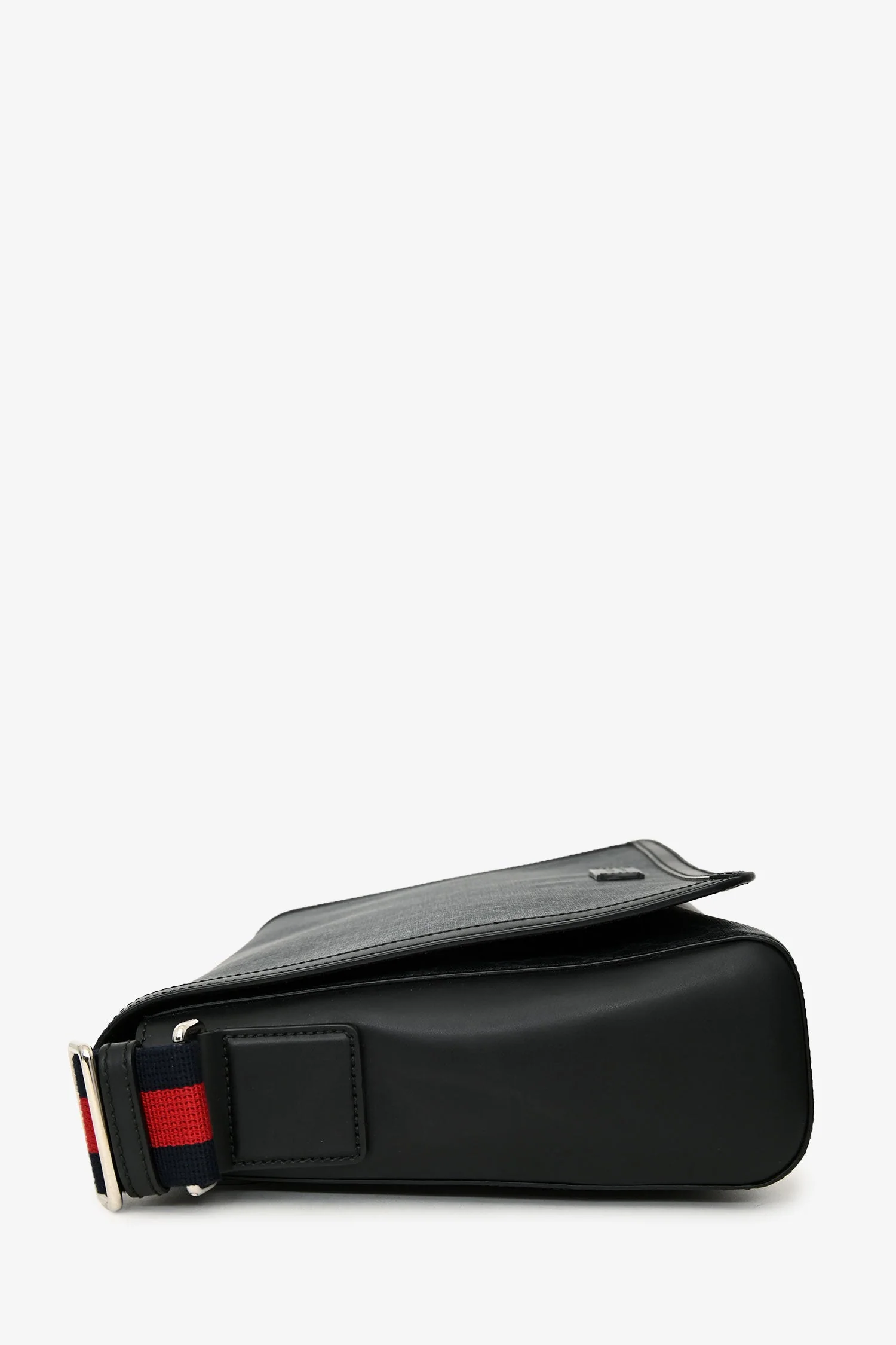 Gucci Black GG Cupreme Flap Web Strap Messenger Bag - Image 3