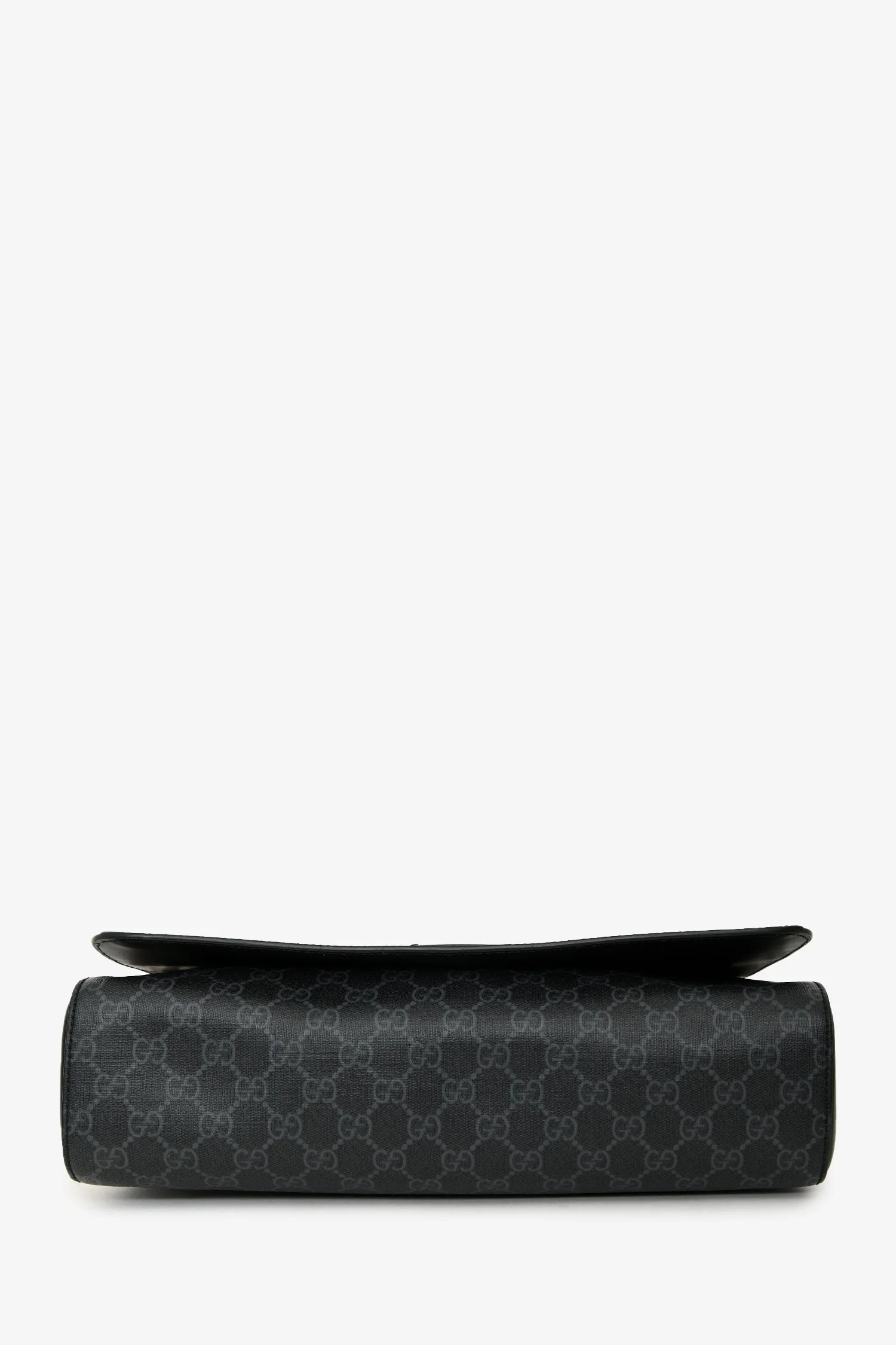 Gucci Black GG Cupreme Flap Web Strap Messenger Bag - Image 5