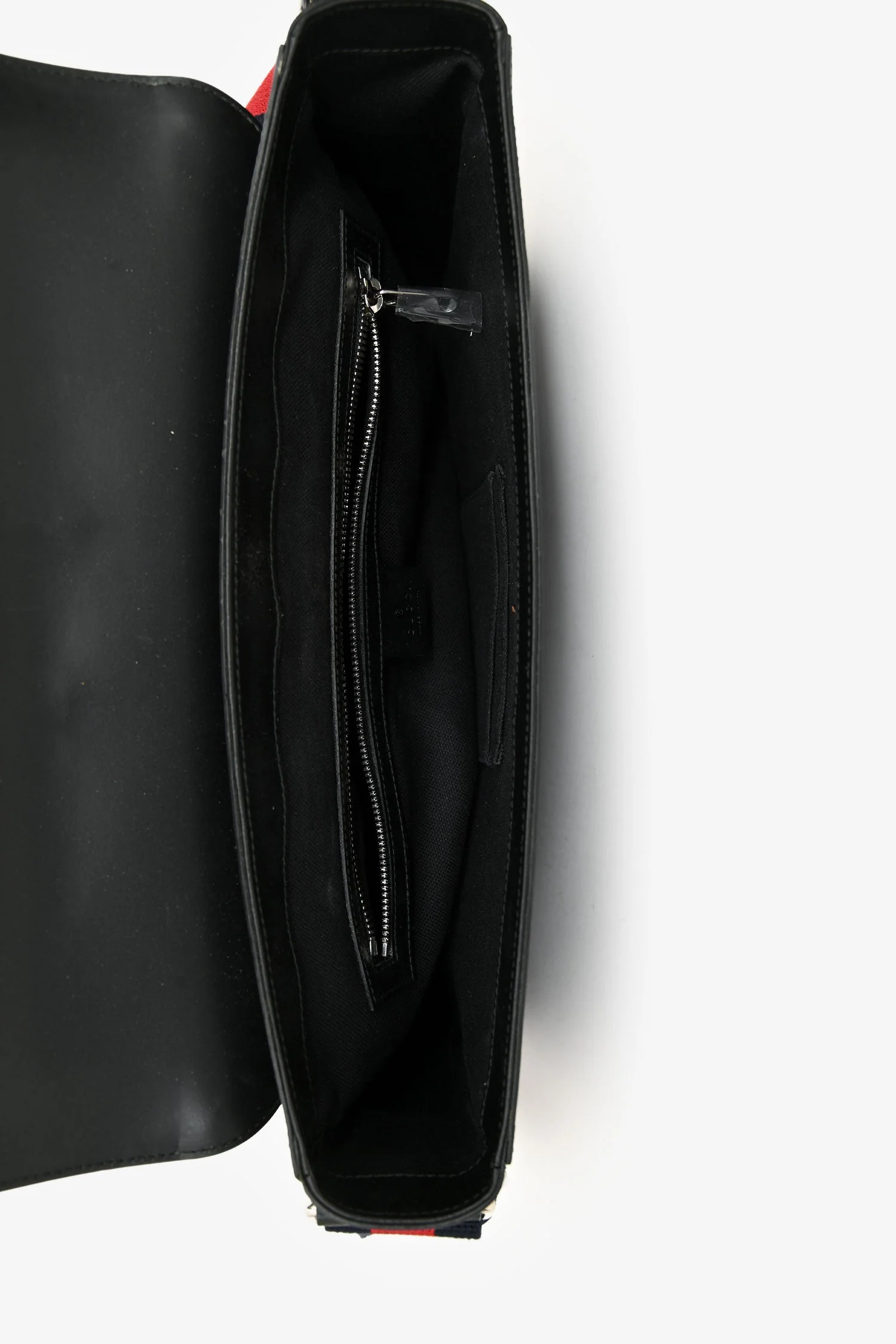 Gucci Black GG Cupreme Flap Web Strap Messenger Bag - Image 6