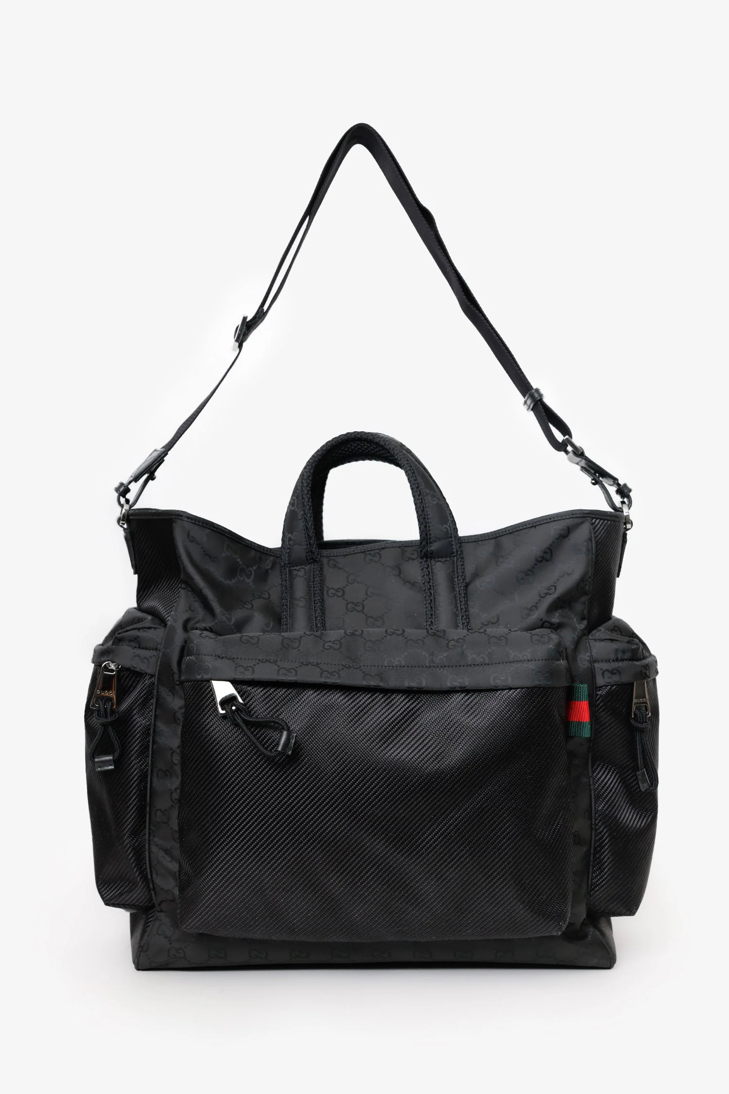 Gucci Black GG Nylon Nexus Large Tote Bag With Strap - Image 7
