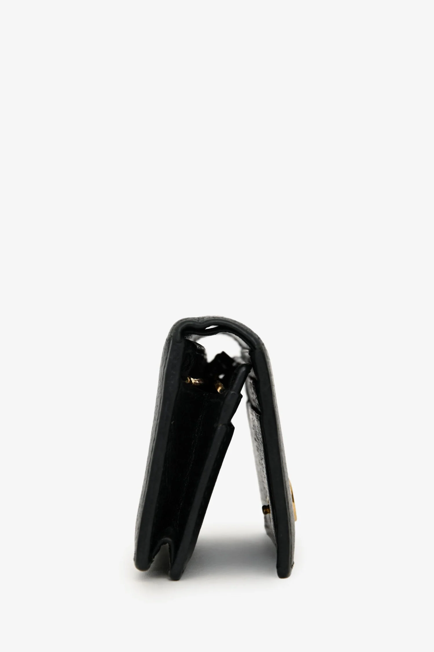 Gucci Black Grained Leather GG Marmont Bi-Fold Wallet - Image 3