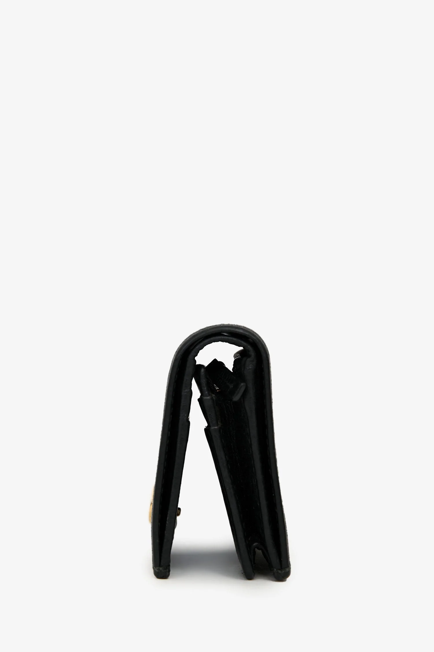 Gucci Black Grained Leather GG Marmont Bi-Fold Wallet - Image 4