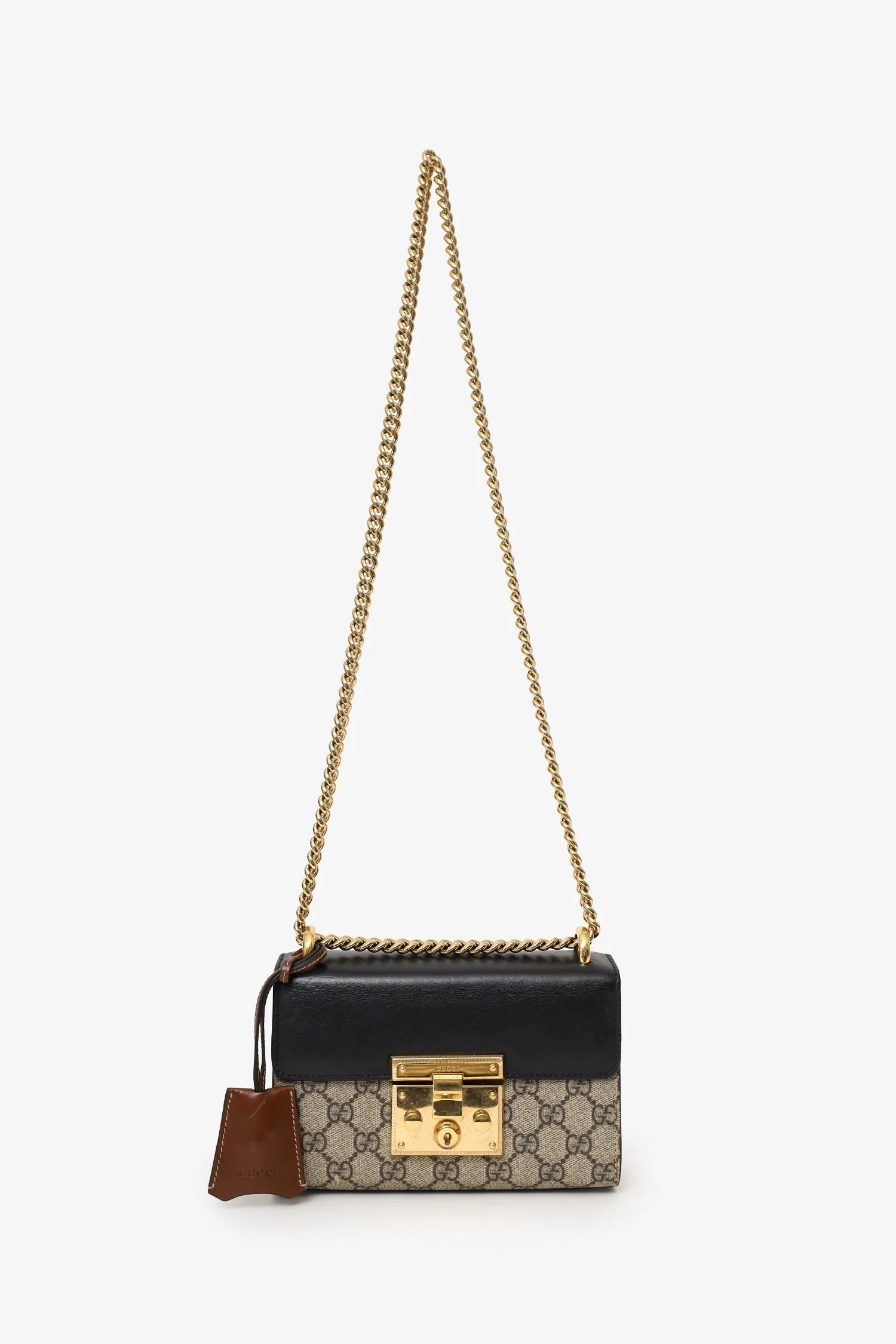 Gucci Black Guccissima Leather Small Padlock Bag - Image 6