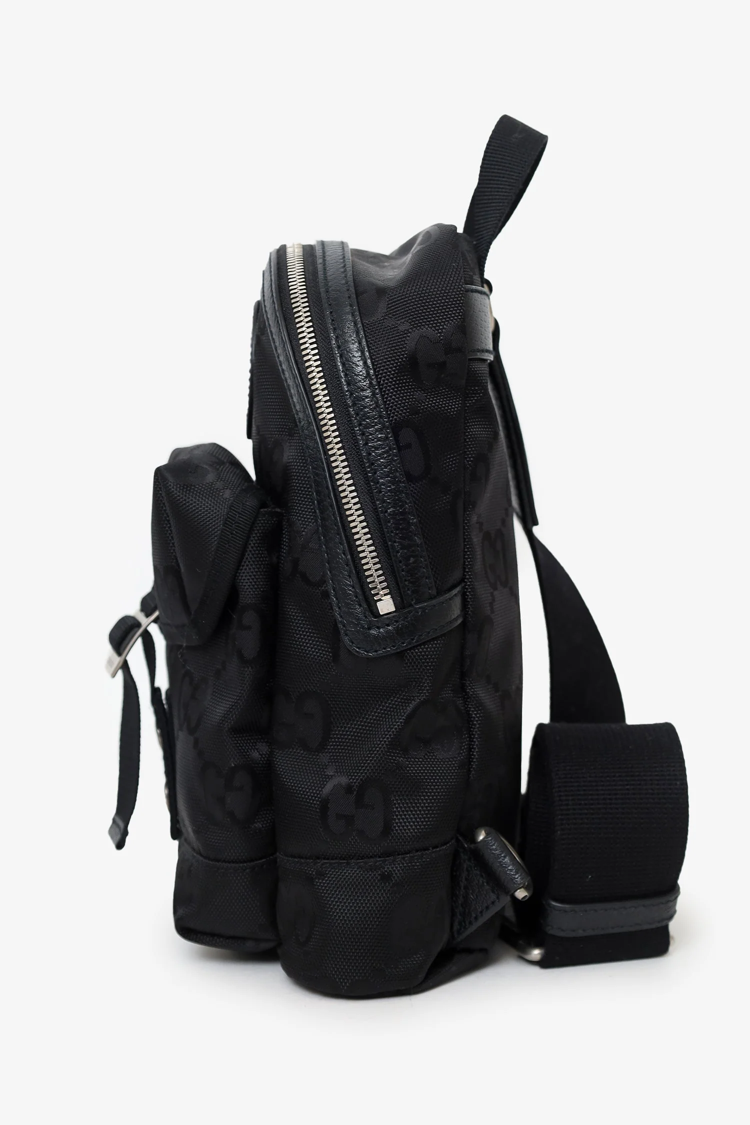 Gucci Black Jumbo GG Nylon Off the Grid Sling Backpack - Image 5