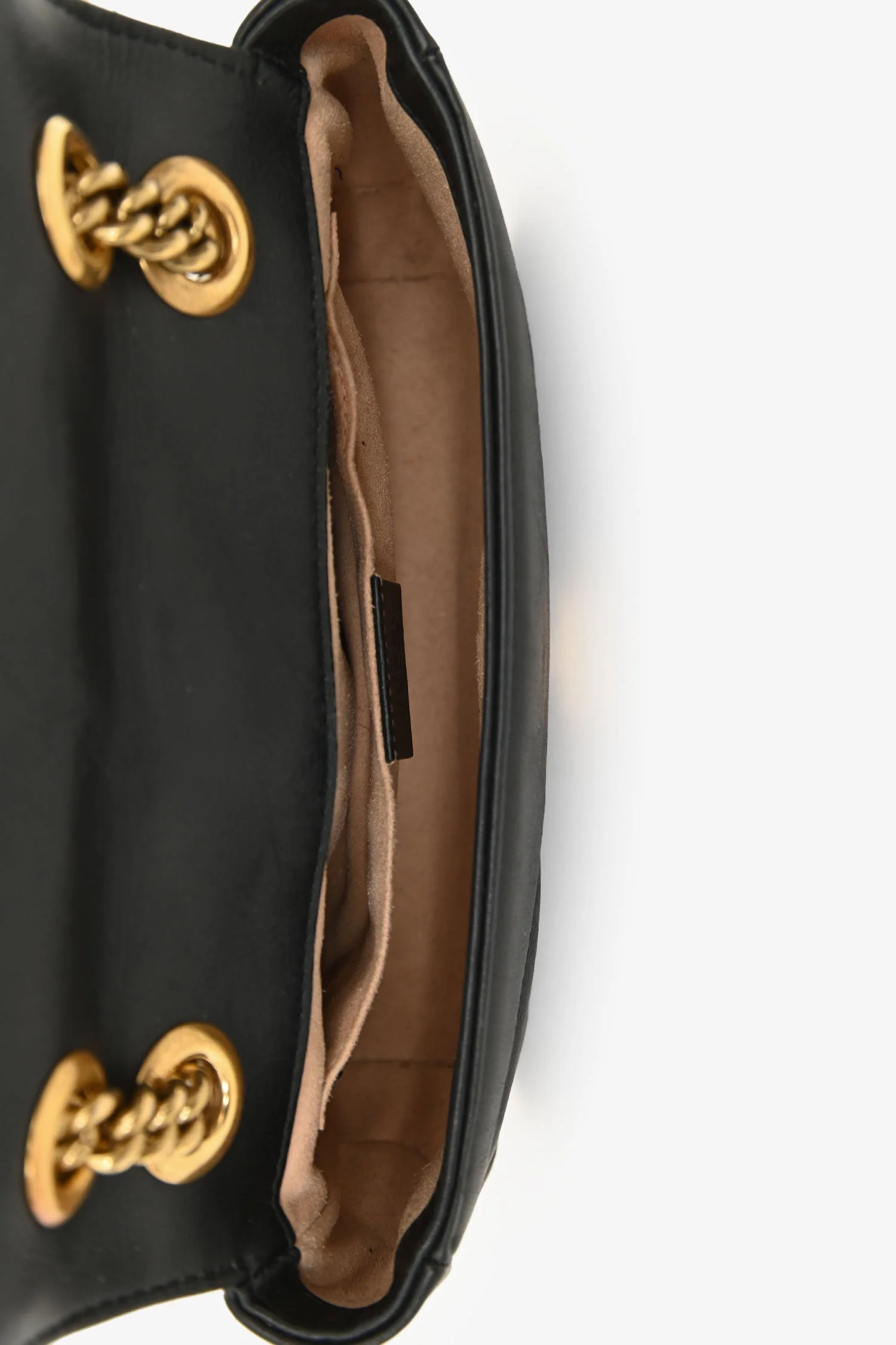 Gucci Black Lambskin Matelasse Small GG Marmont Double Chain Shoulder Bag - Image 6