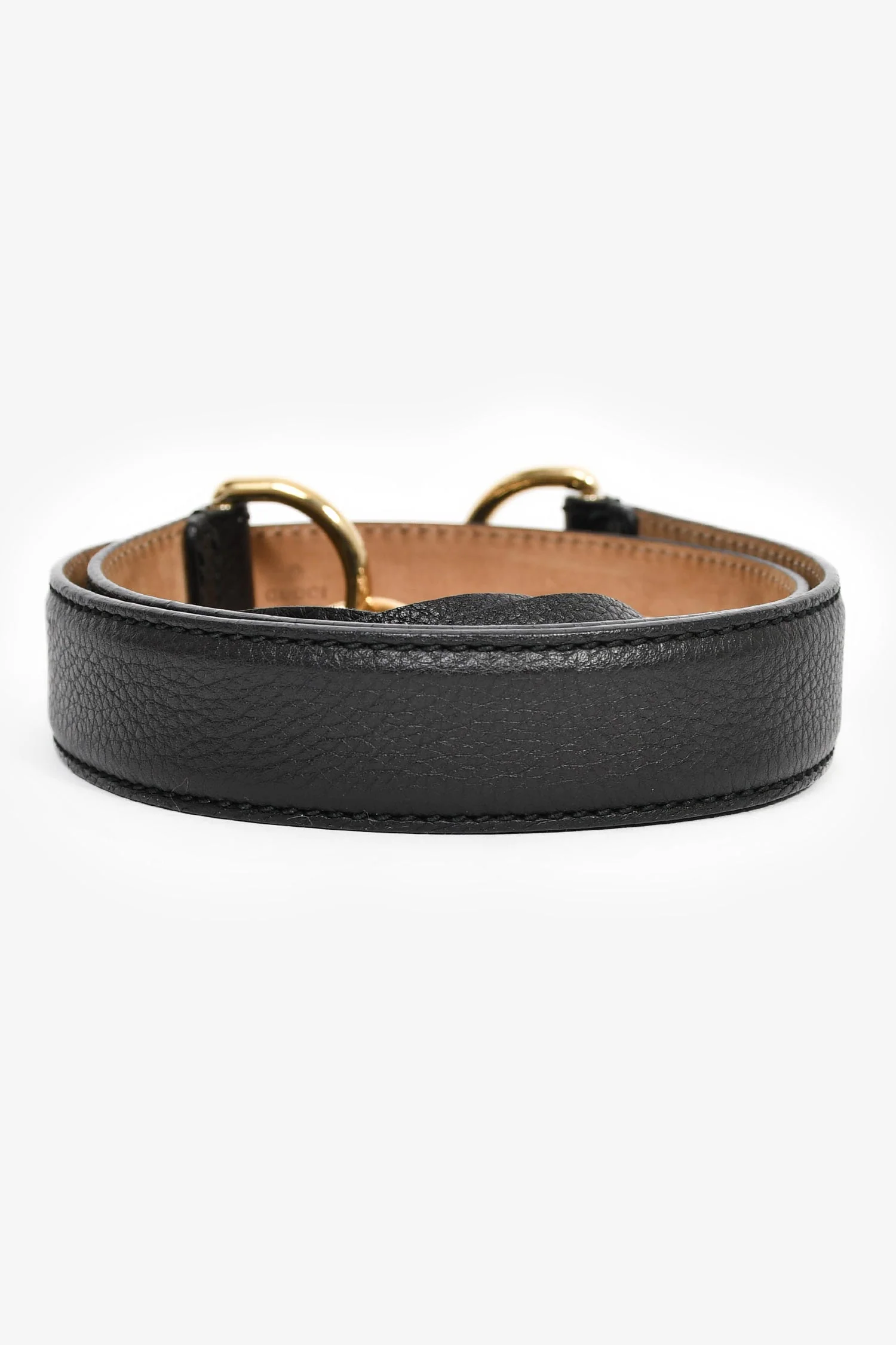Gucci Black Leather Chain Link Fringe Belt Size 90 - Image 3