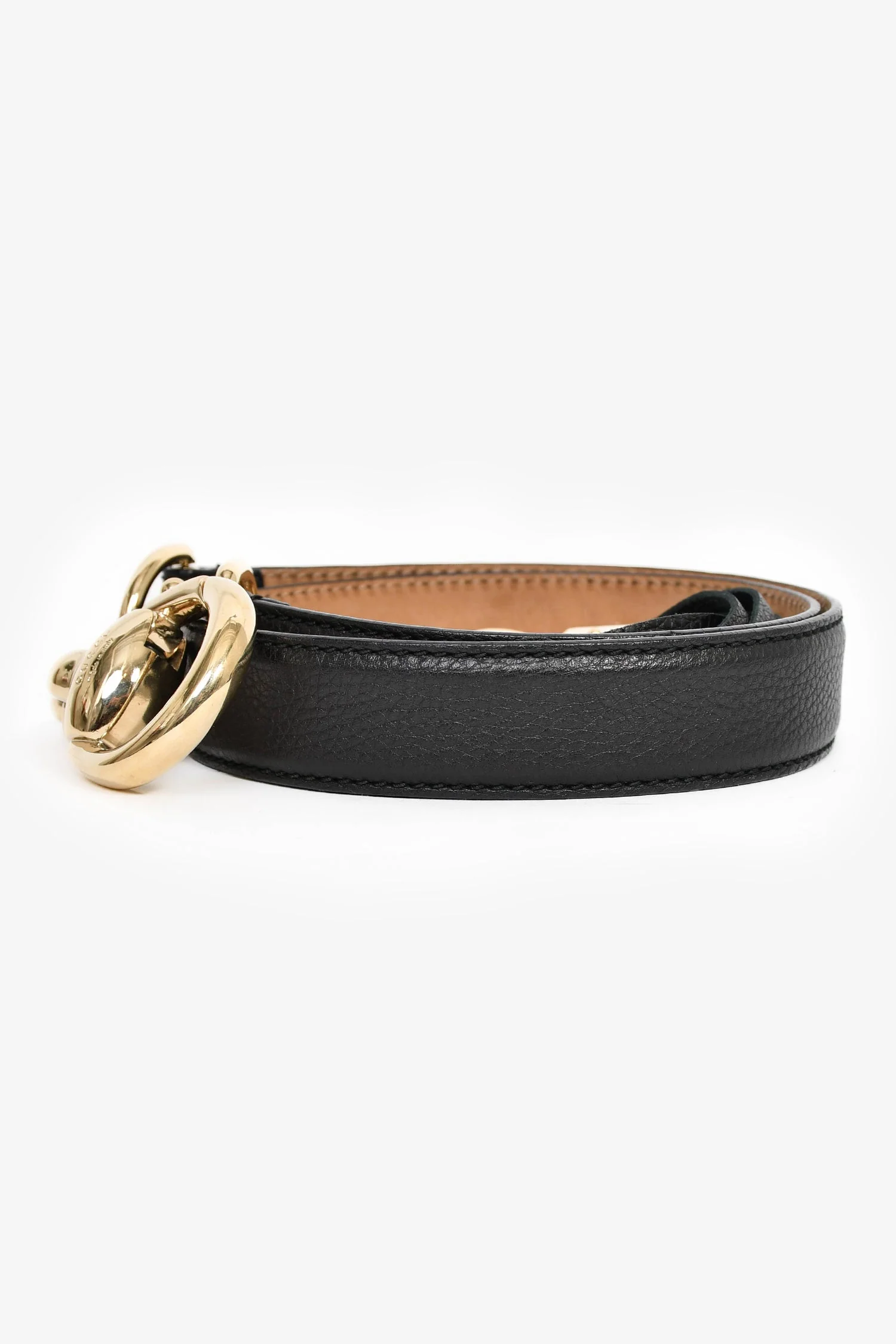 Gucci Black Leather Chain Link Fringe Belt Size 90 - Image 4