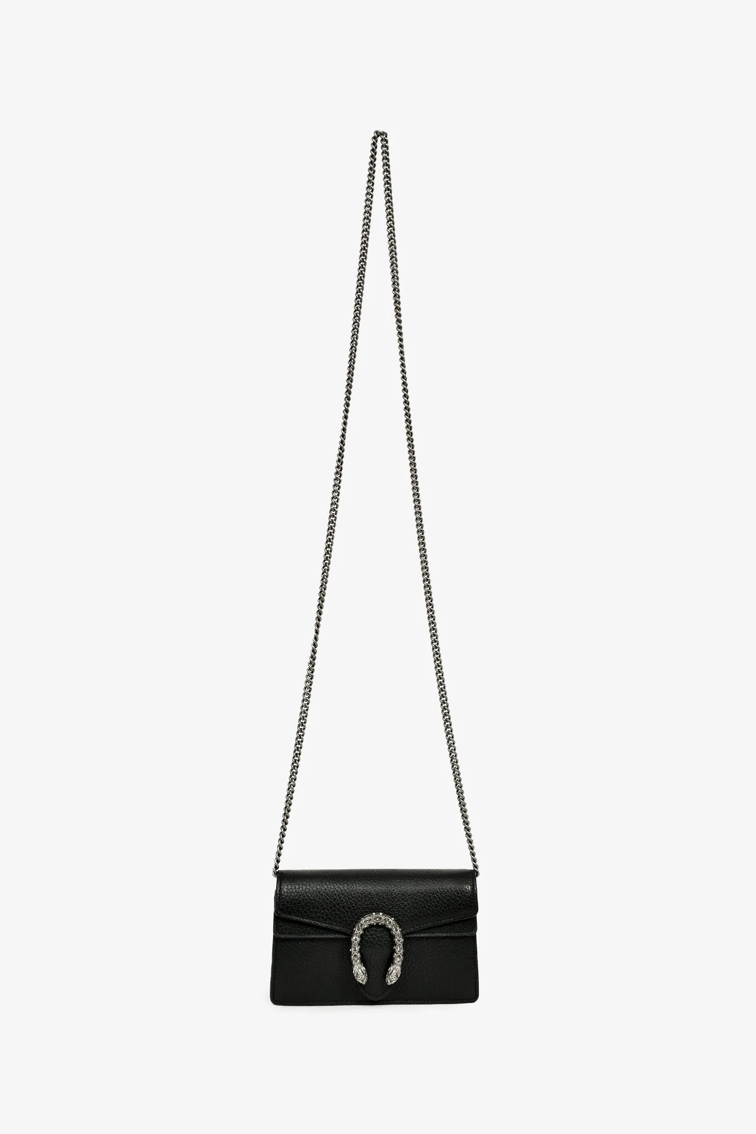 Gucci Black Leather Dionysus Super Mini Crossbody Bag - Image 7