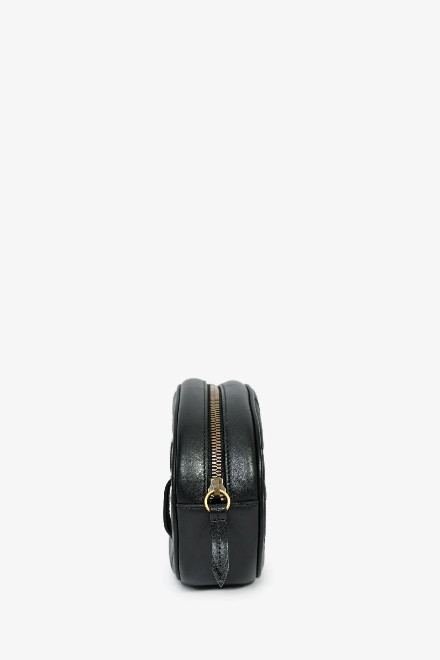 Gucci Black Leather GG Marmont Belt Bag Size 85/34 - Image 3