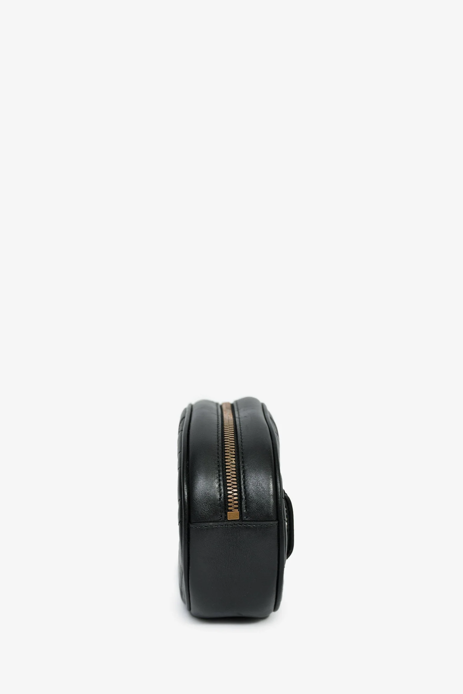 Gucci Black Leather GG Marmont Belt Bag Size 85/34 - Image 4