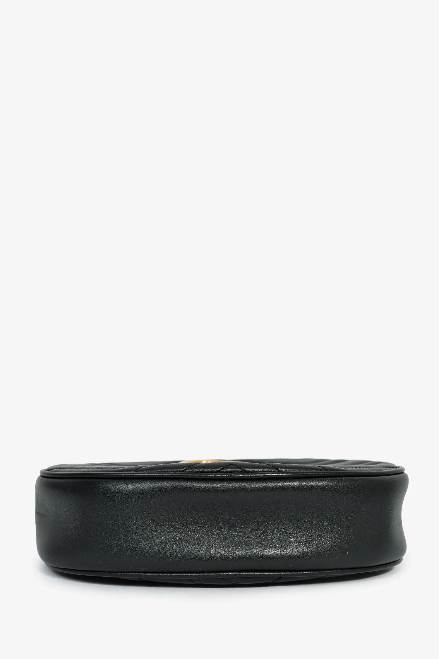 Gucci Black Leather GG Marmont Belt Bag Size 85/34 - Image 5