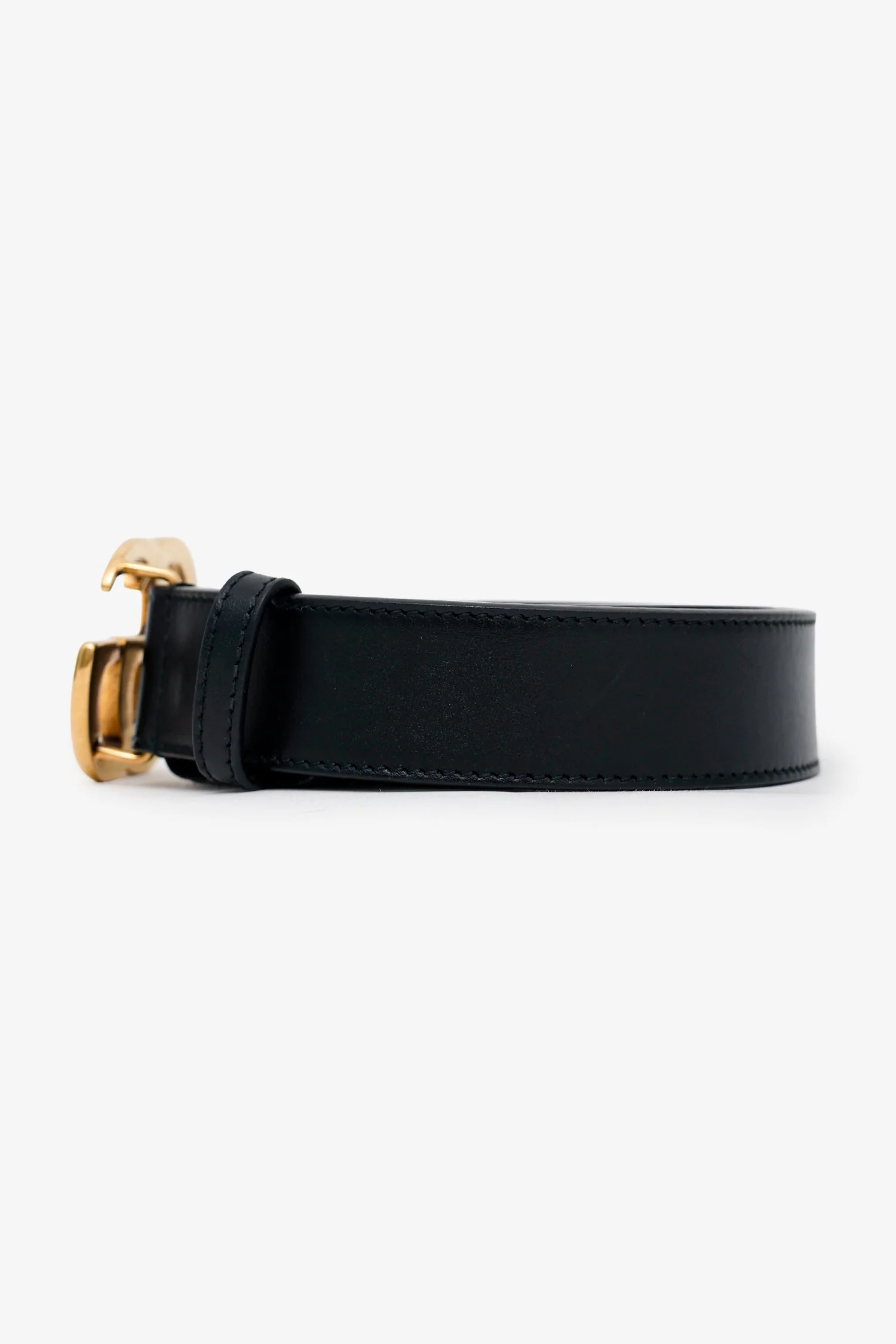 Gucci Black Leather GG Marmont Belt Size 85 - Image 4