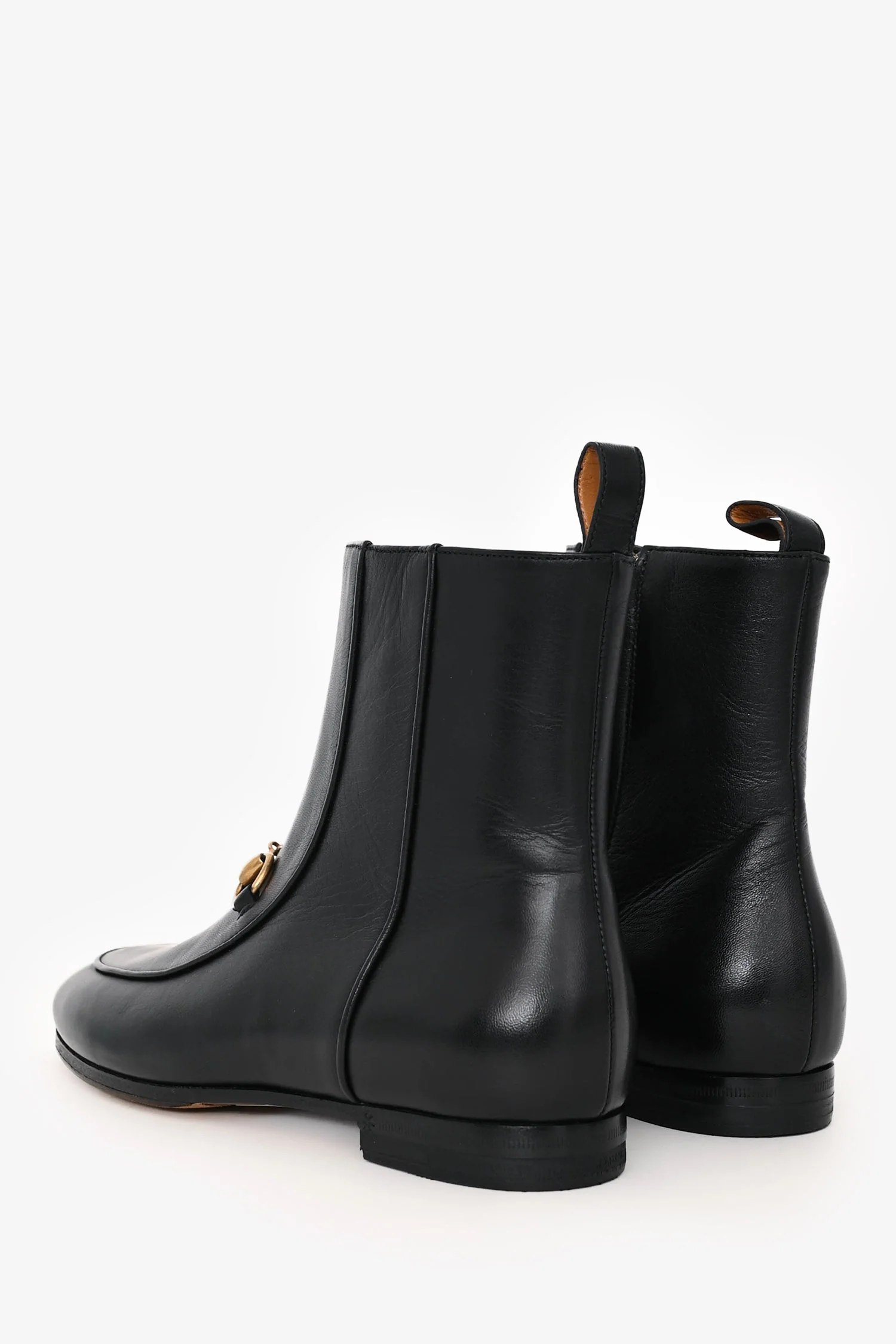 Gucci Black Leather GG Marmont Chelsea Boots Size 35 - Image 4