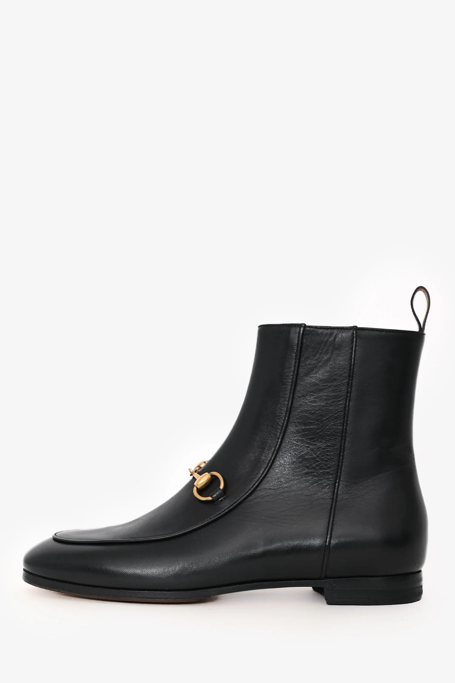 Gucci Black Leather GG Marmont Chelsea Boots Size 35 - Image 5
