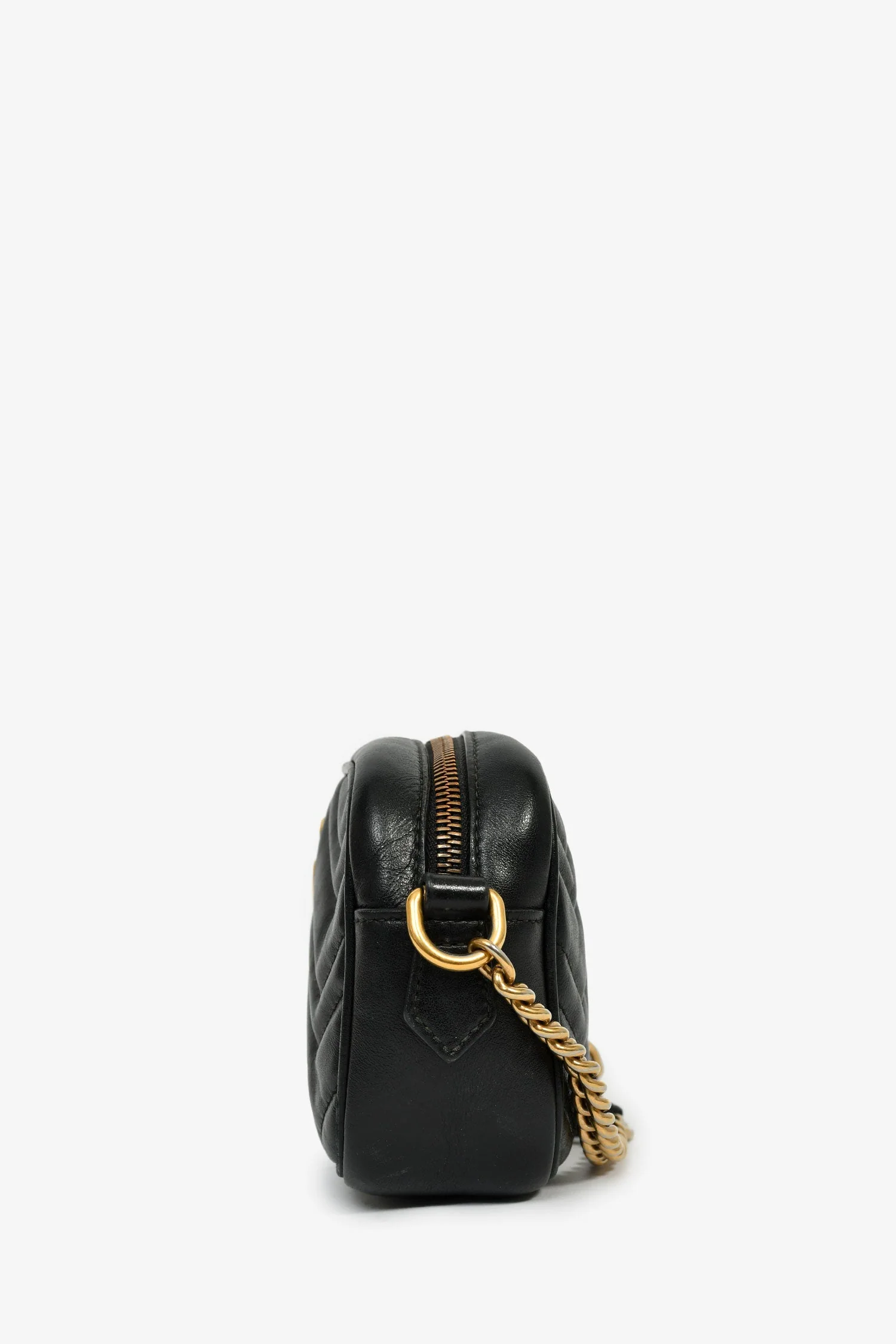 Gucci Black Leather GG Marmont Crossbody Bag - Image 3
