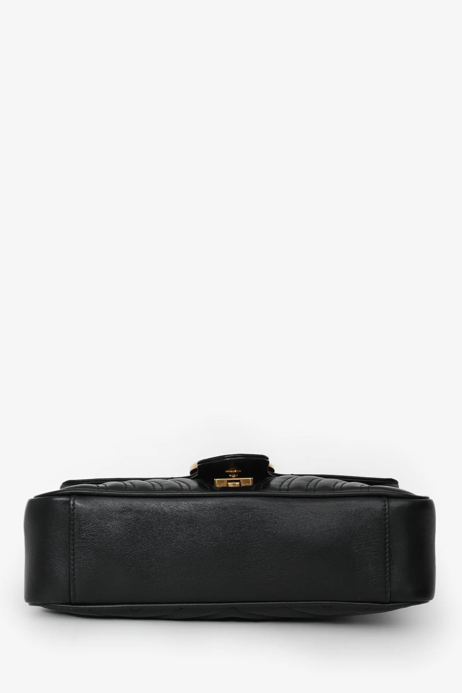 Gucci Black Leather GG Marmont Small Crossbody Bag - Image 5