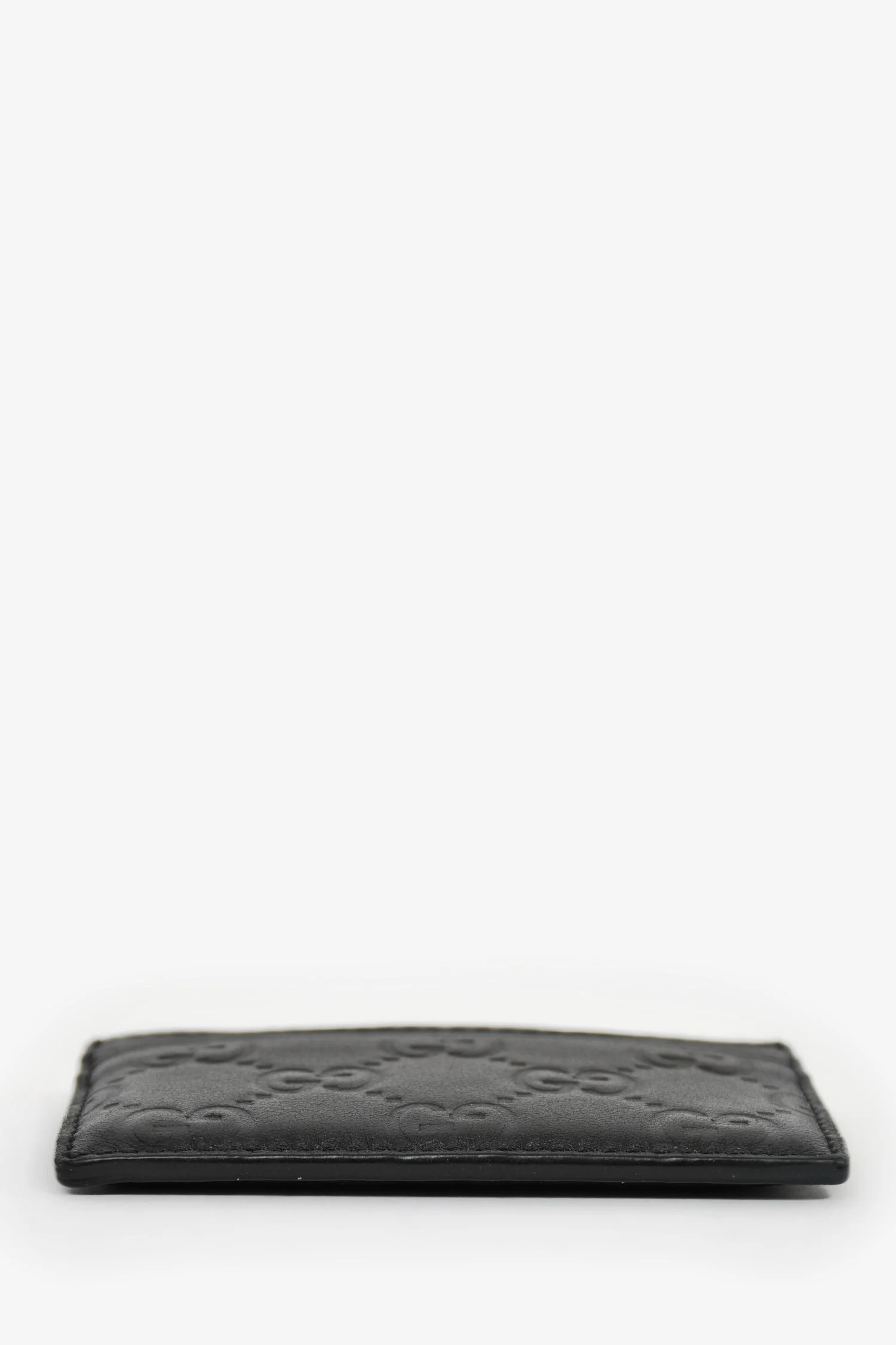 Gucci Black Leather GG Monogram Cardholder - Image 5