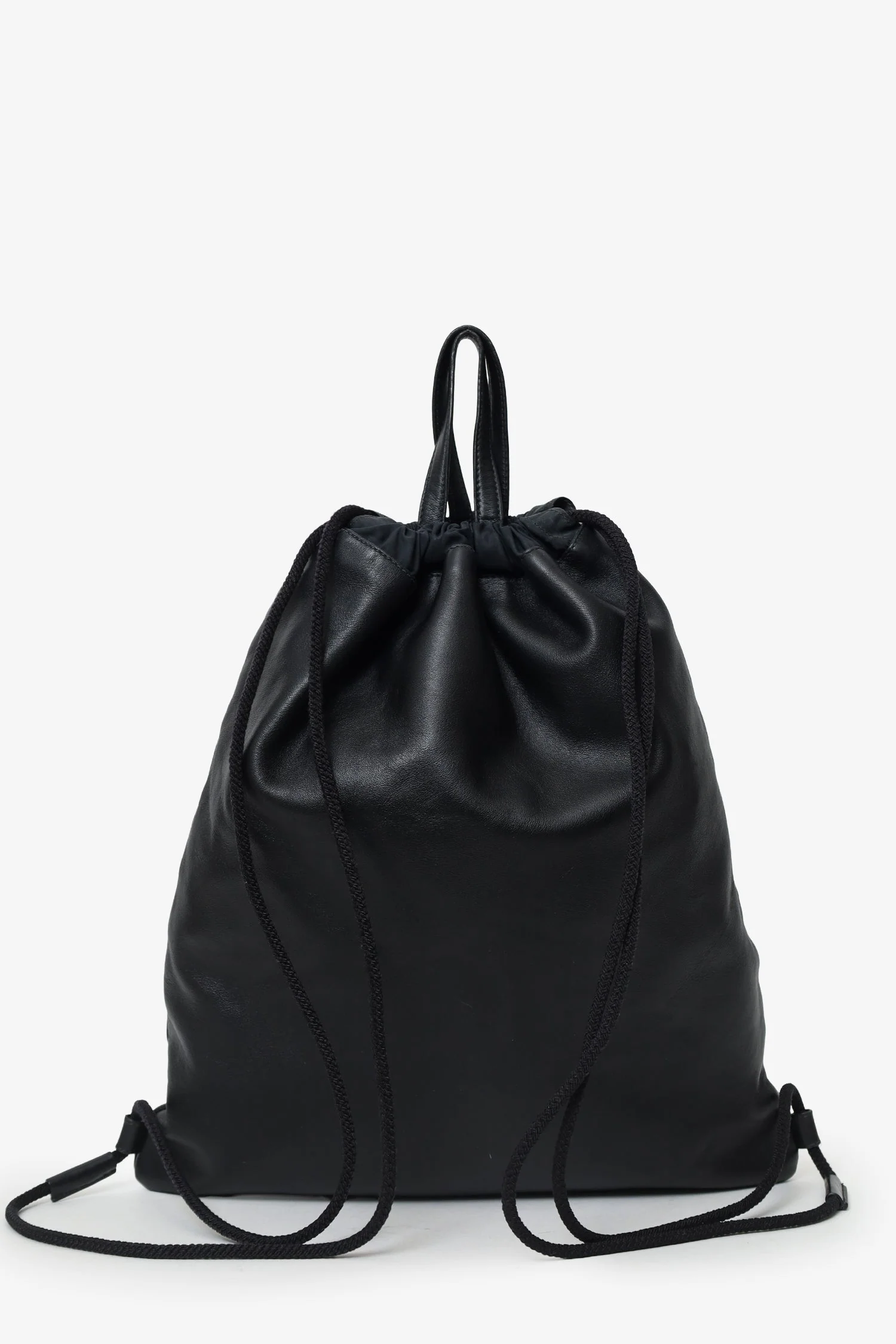 Gucci Black Leather Ghost Printed "Real" Drawstring Backpack - Image 3