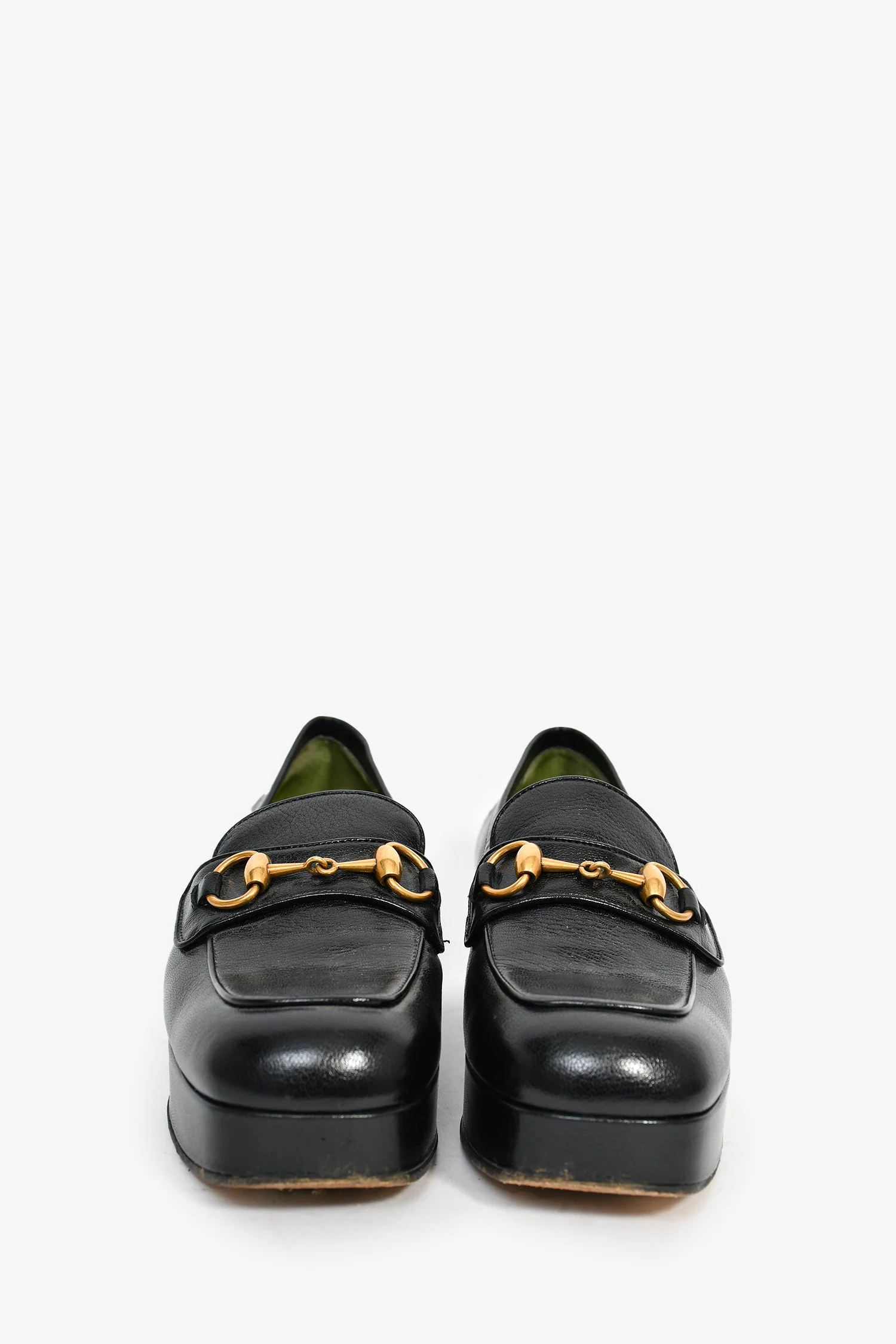Gucci Black Leather Horsebit Loafers Size 37.5 - Image 3