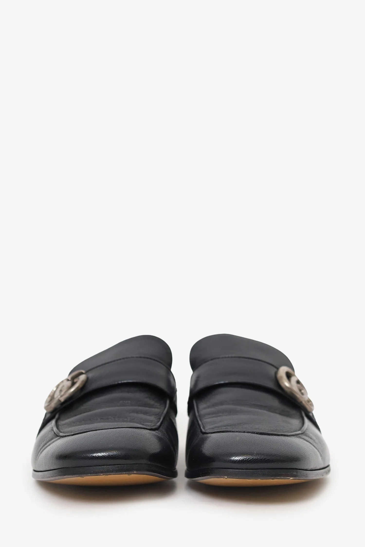Gucci Black Leather Loafers Size 7.5 Mens - Image 3