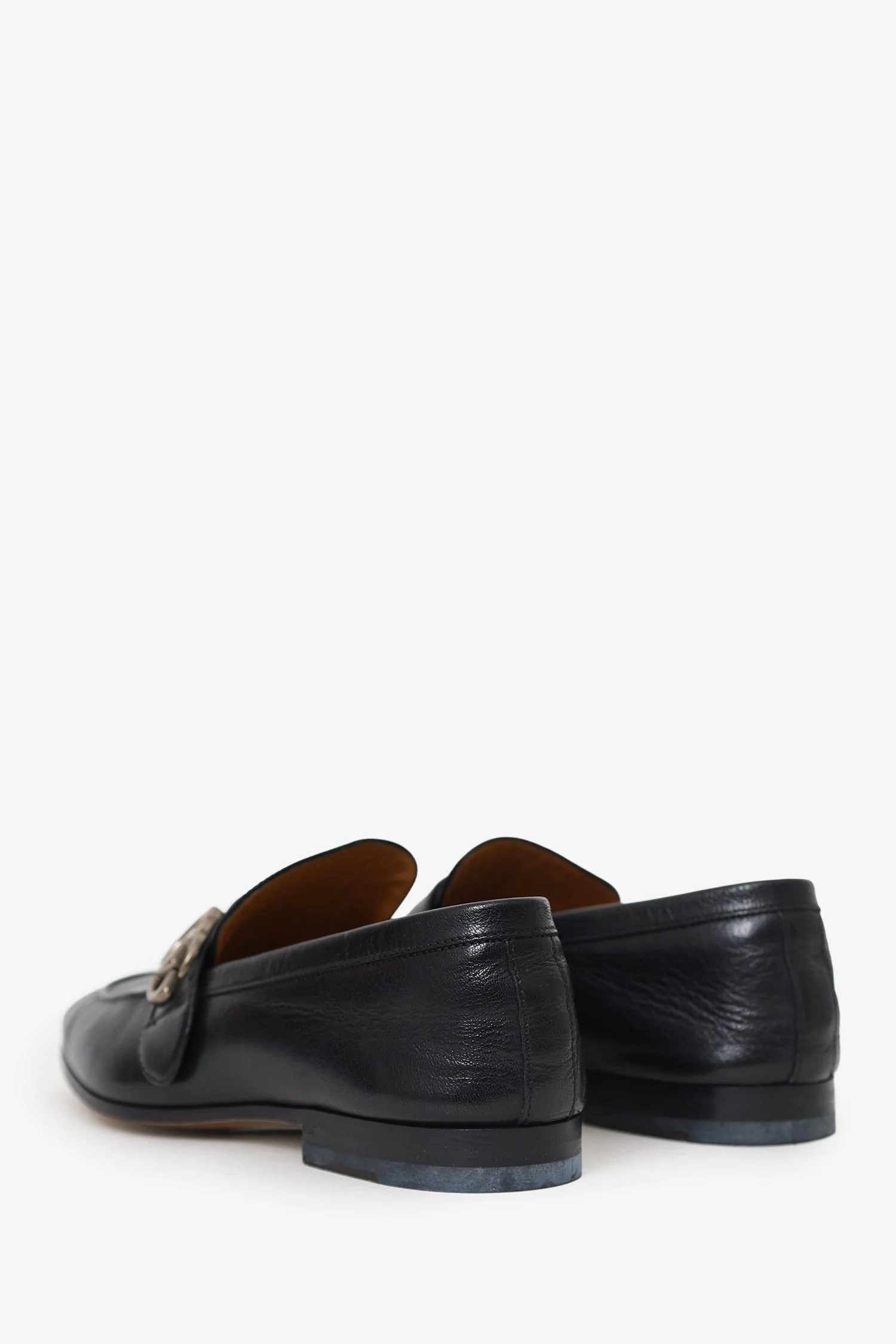 Gucci Black Leather Loafers Size 7.5 Mens - Image 4