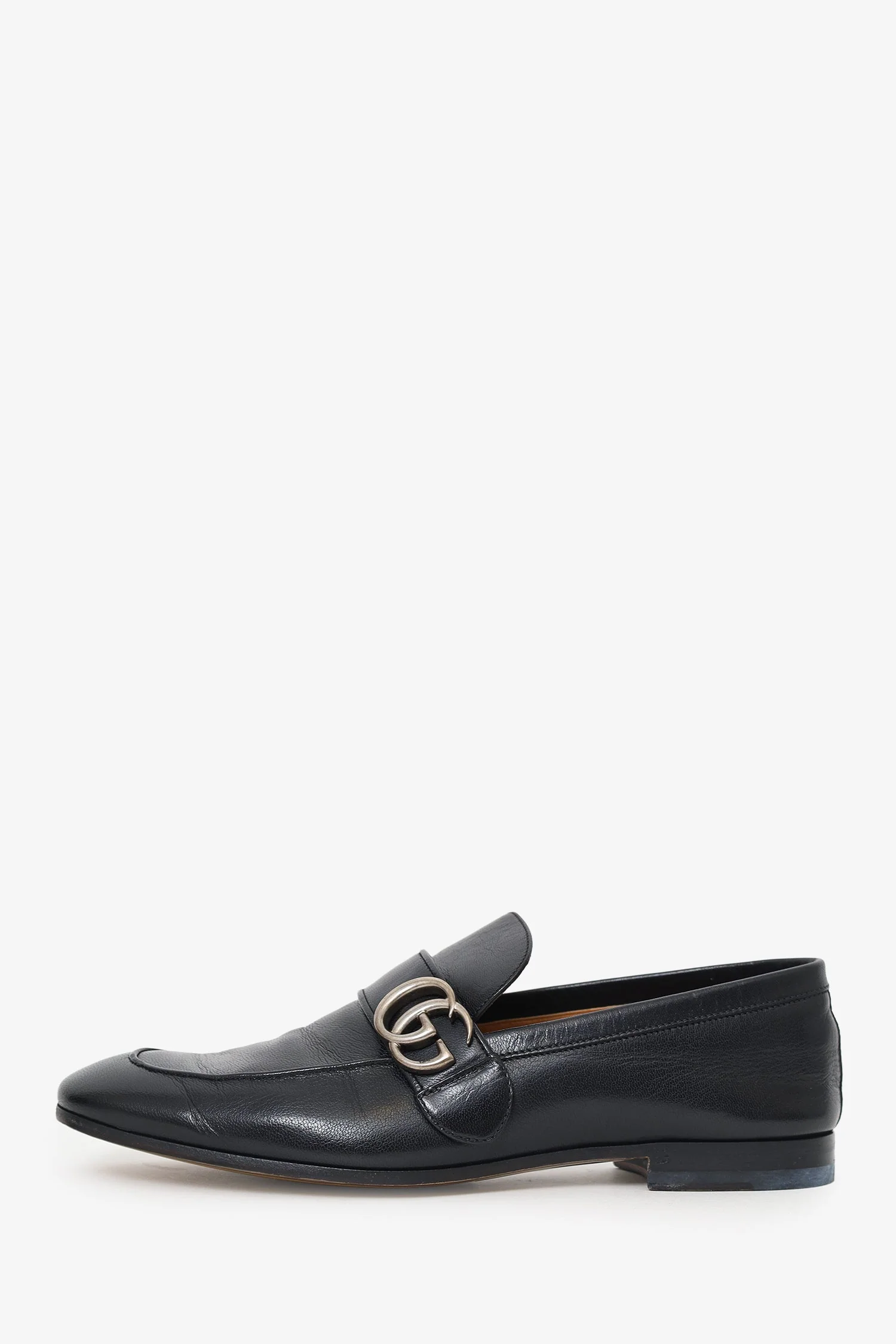 Gucci Black Leather Loafers Size 7.5 Mens - Image 5