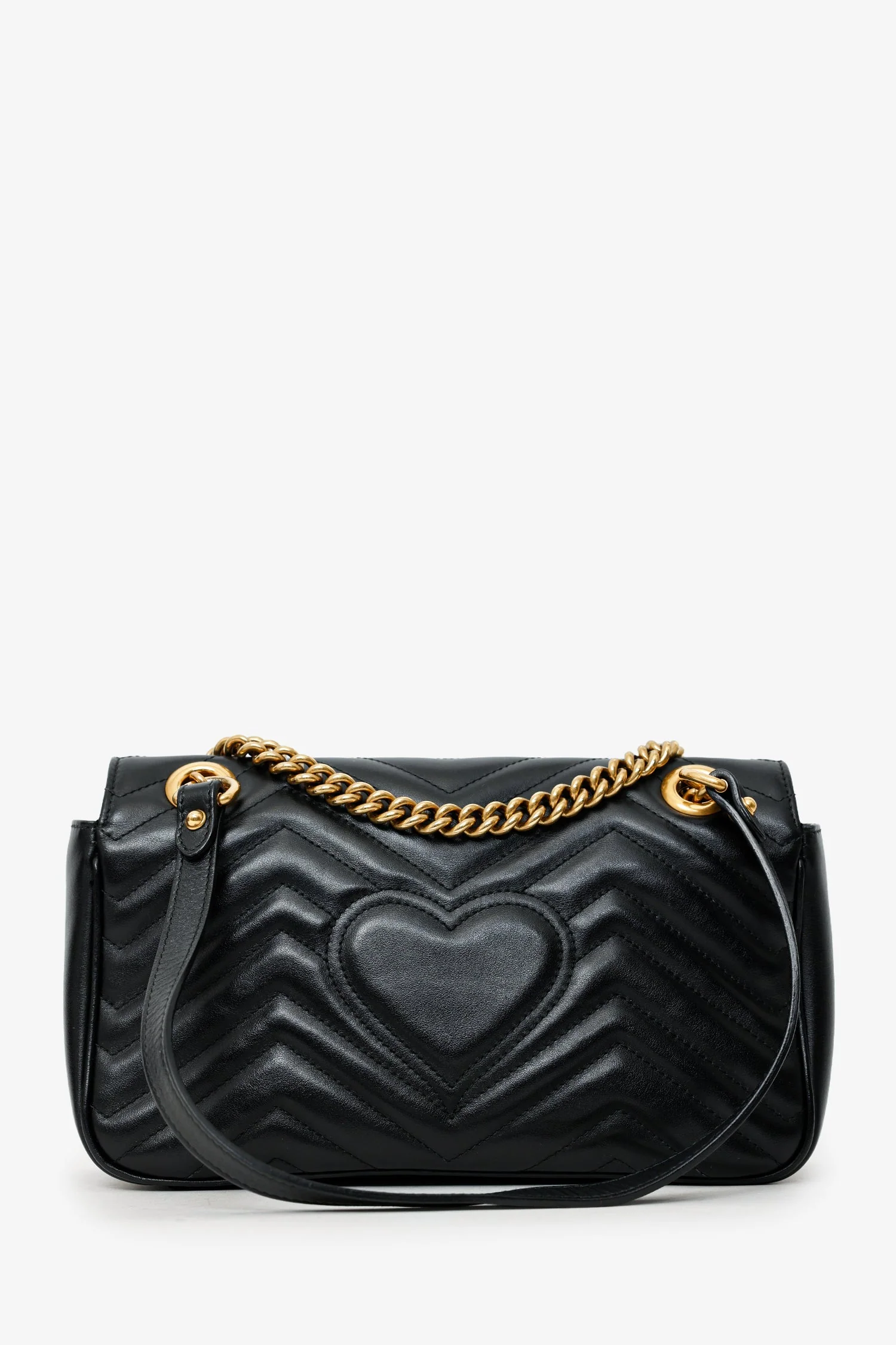 Gucci Black Leather Marmont Small Shoulder Bag - Image 2
