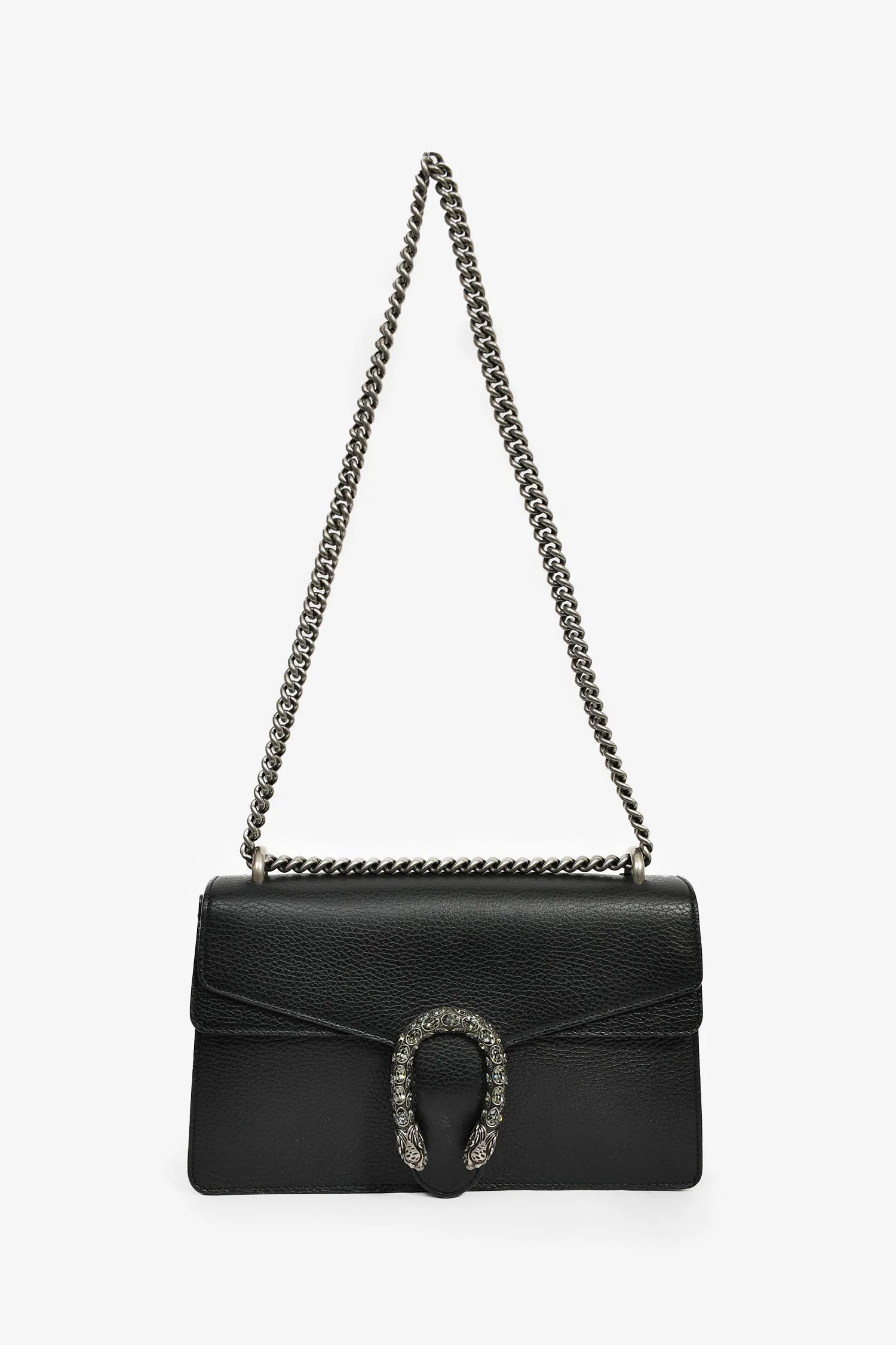 Gucci Black Leather Small Dionysus Shoulder Bag - Image 8