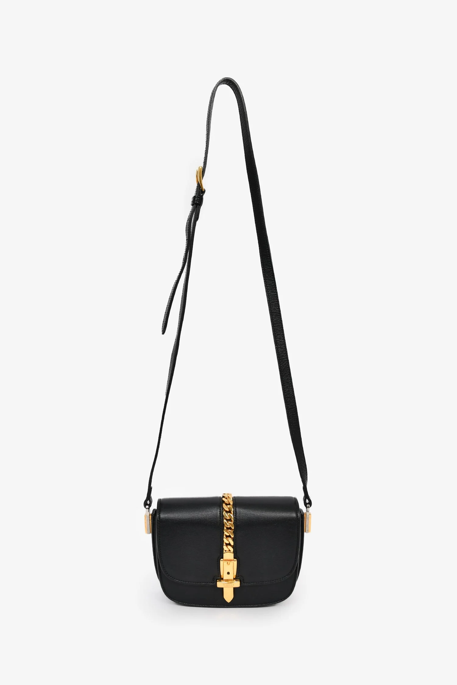 Gucci Black Leather Sylvie 1969 Mini Shoulder Bag - Image 7