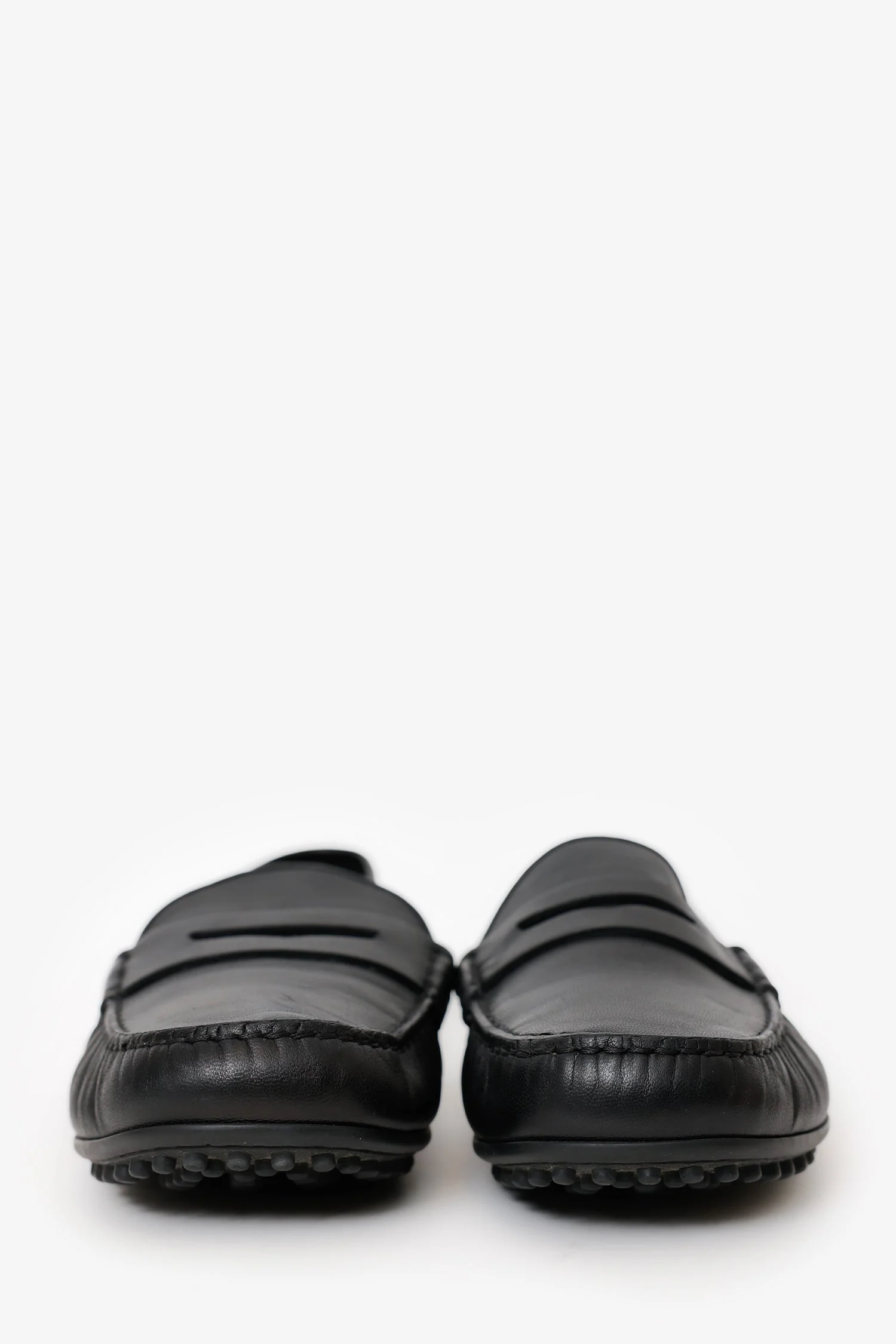 Gucci Black Leather Web Loafers Size 6.5 Mens - Image 3