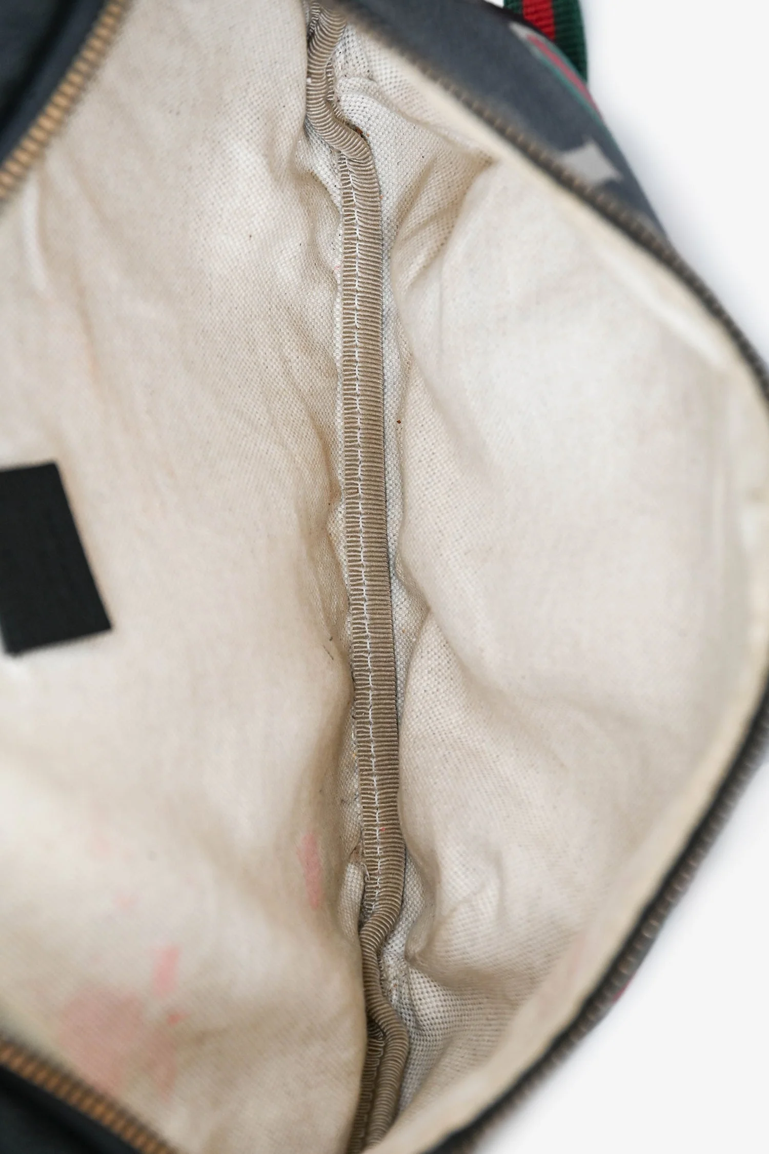 Gucci Black Leather Web Strap Belt Bag - Image 6