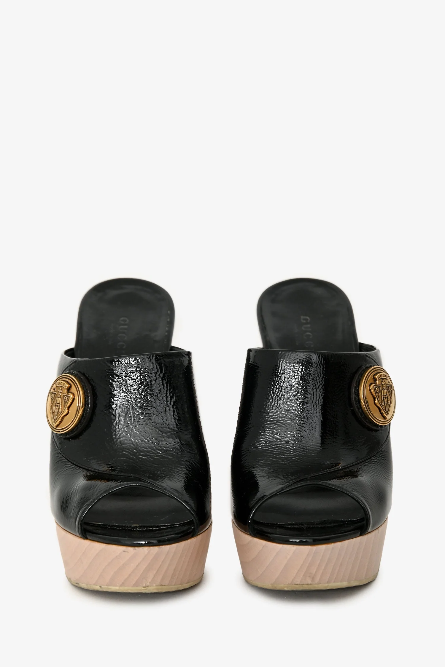 Gucci Black Patent Leather Platform Heels Size 6 - Image 3