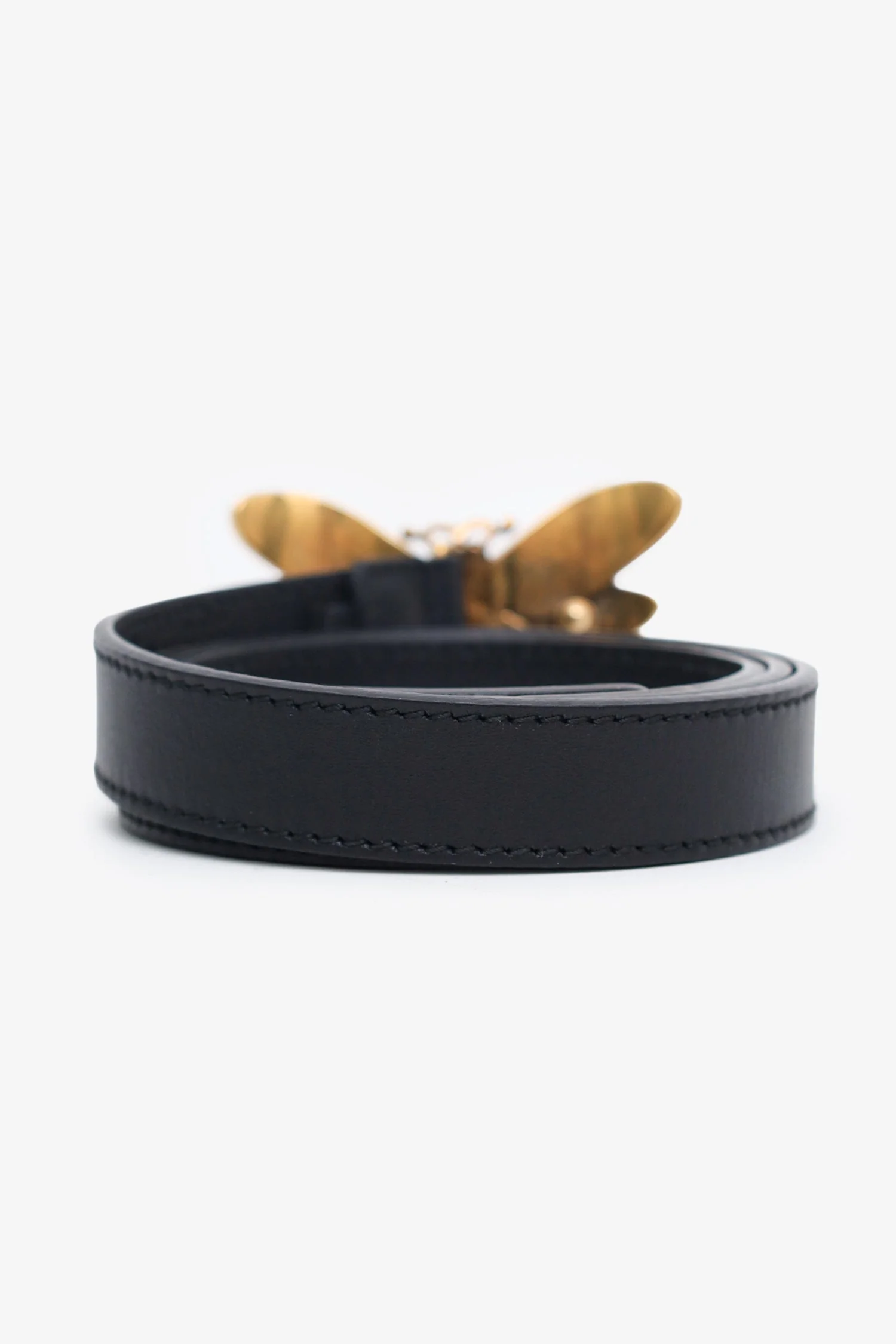 Gucci Black Queen Margaret Bee Embellished Belt - Image 3