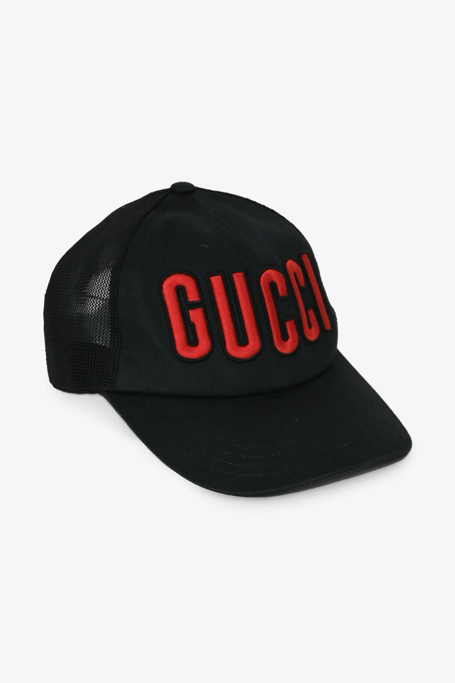 Gucci Black/Red Logo Embroidered Baseball Hat Size M - Image 2