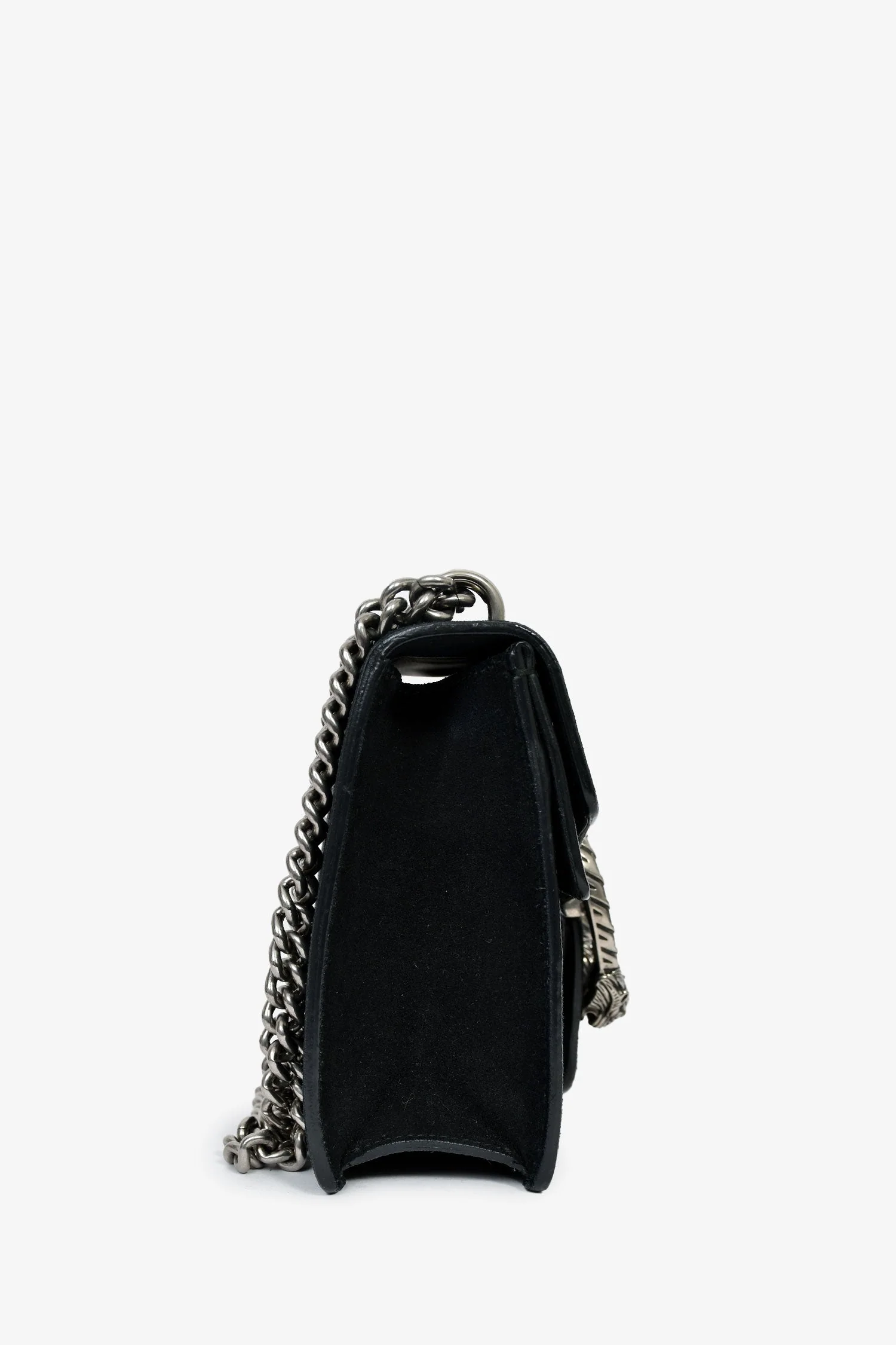 Gucci Black Suede Mini Dionysus Chain Shoulder Bag - Image 3
