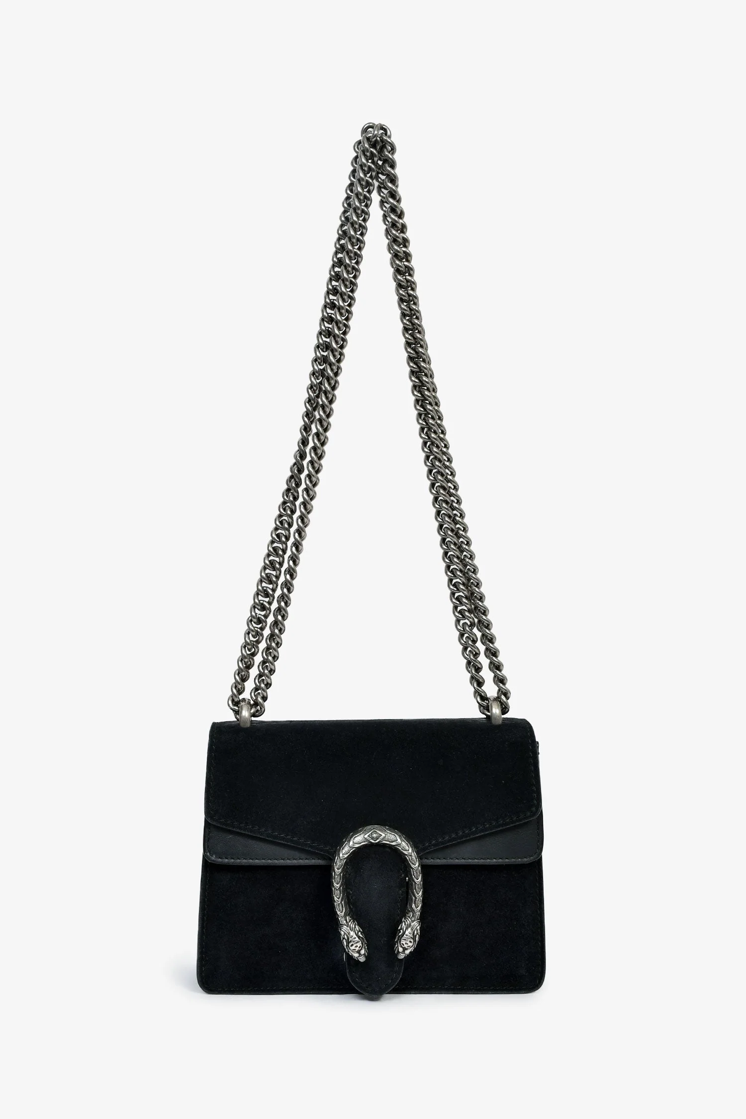Gucci Black Suede Mini Dionysus Chain Shoulder Bag - Image 7