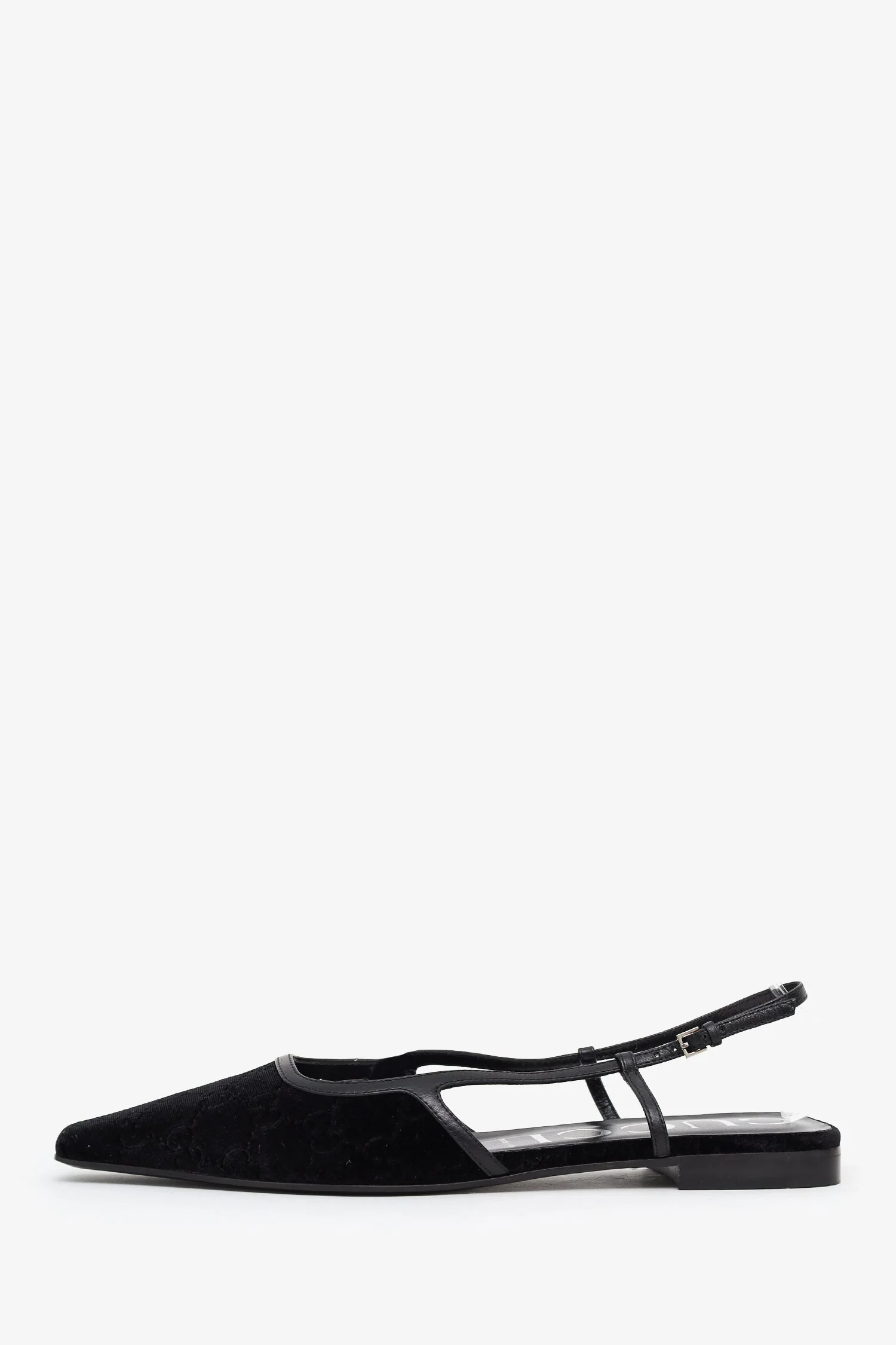 Gucci Black Velvet Slingback Flats Size 40 - Image 4