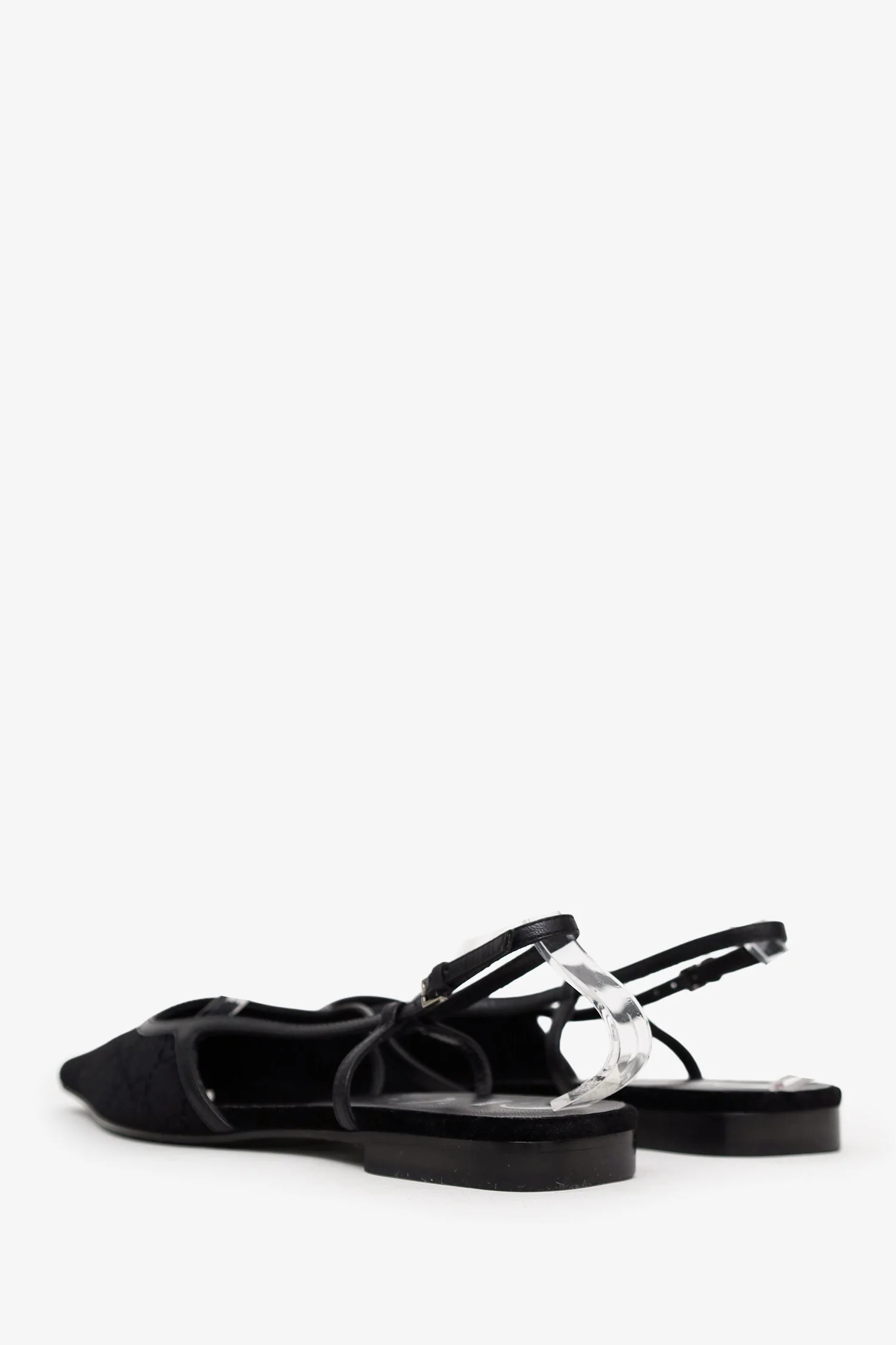 Gucci Black Velvet Slingback Flats Size 40 - Image 5