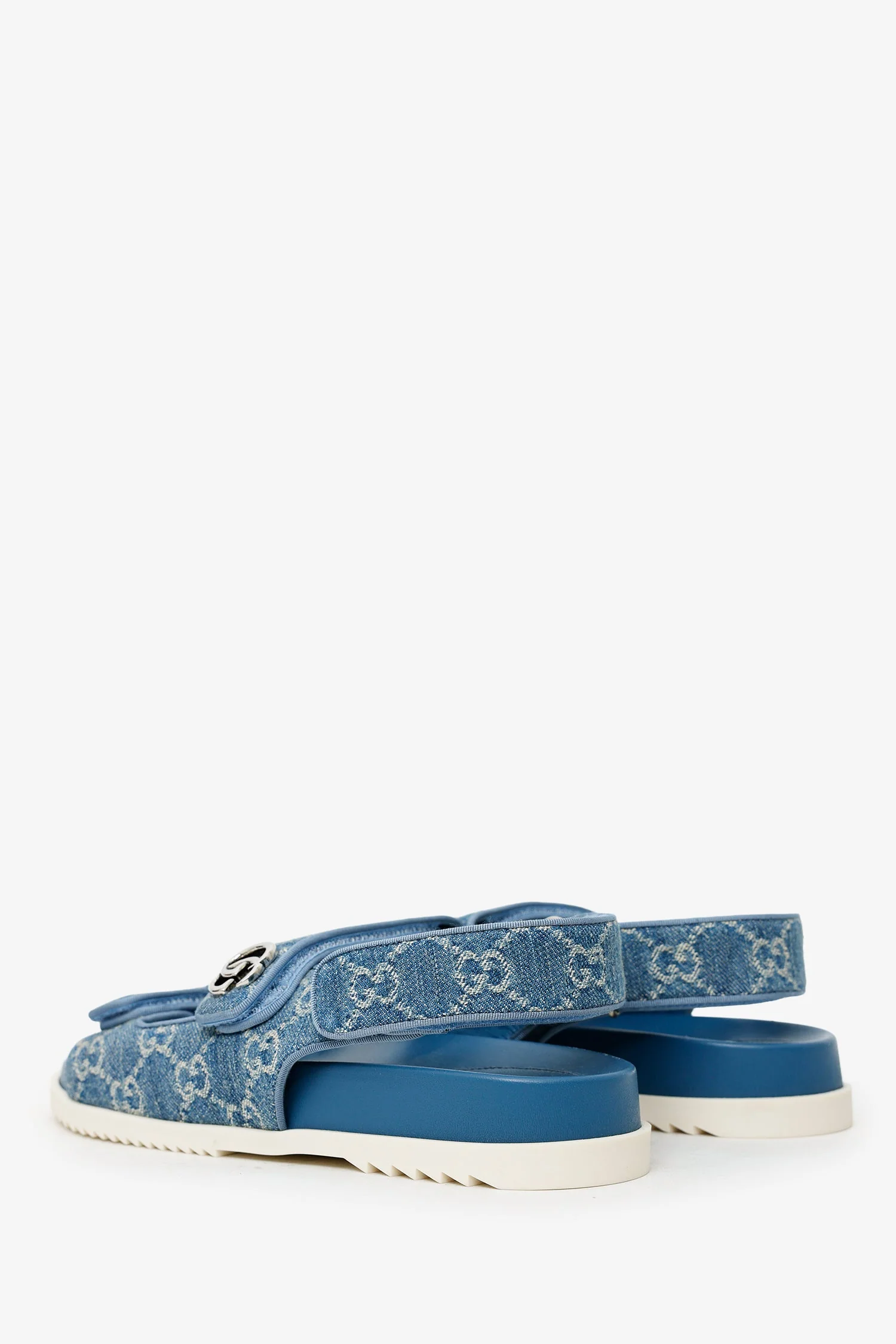Gucci Blue Denim GG Sandals Size 39 - Image 4