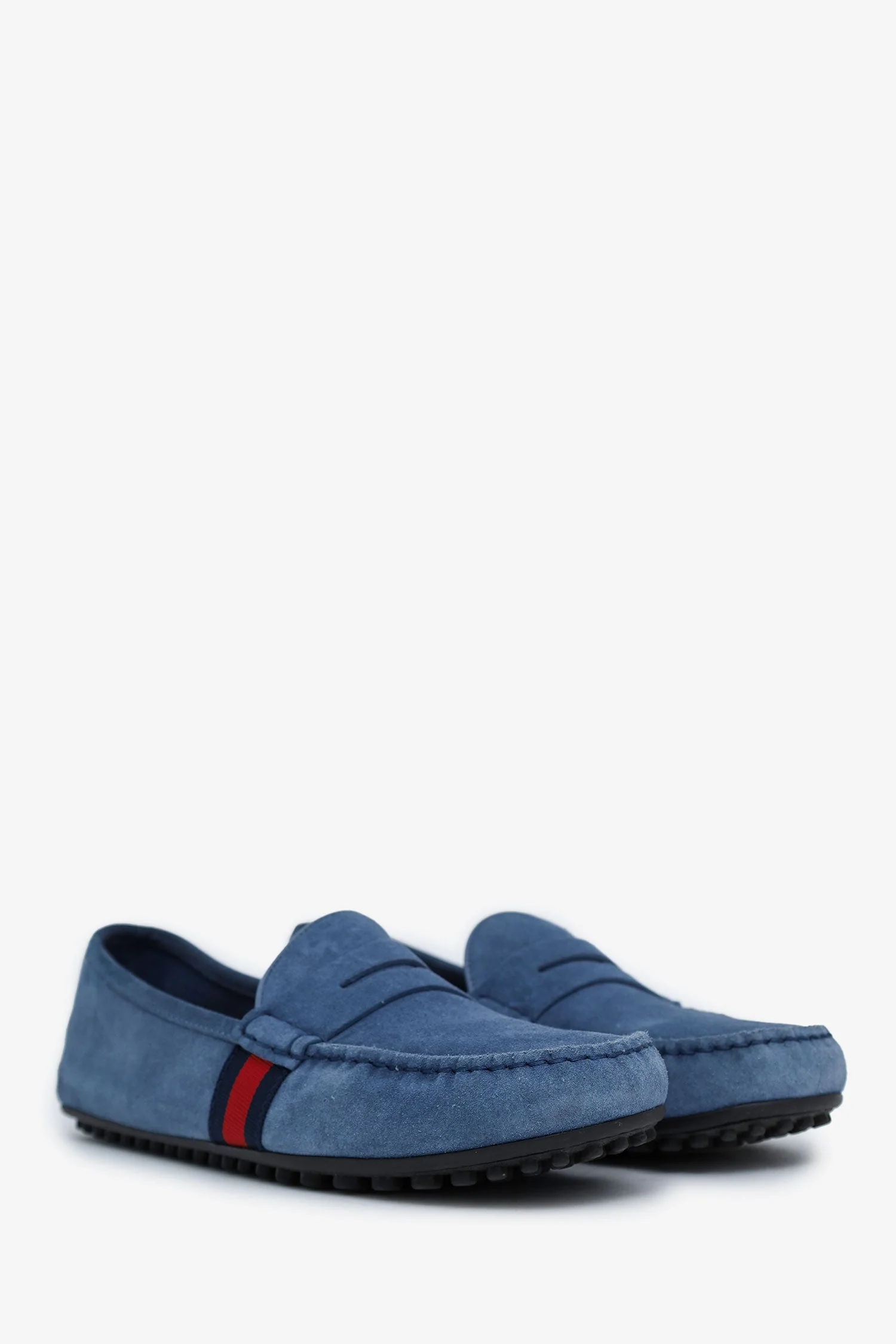Gucci Blue Suede Loafers Size 7 Mens - Image 2