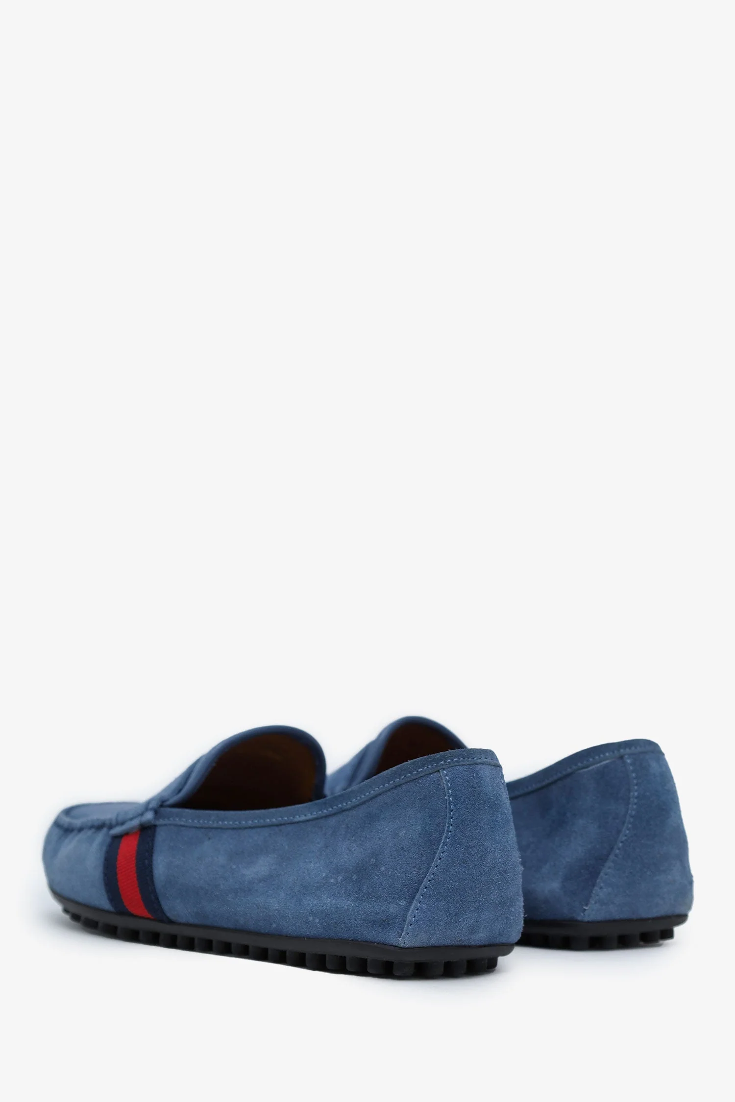 Gucci Blue Suede Loafers Size 7 Mens - Image 4