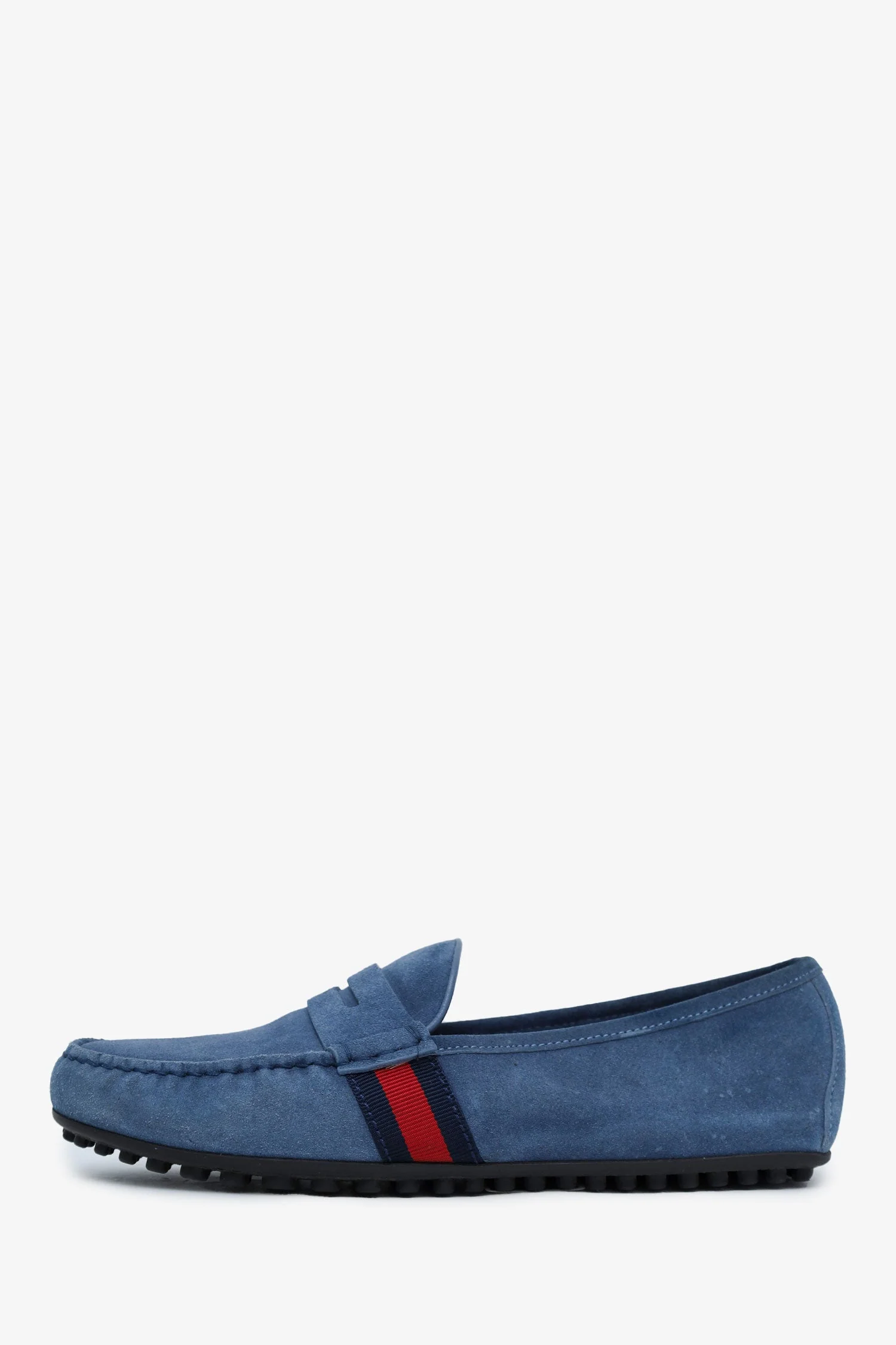 Gucci Blue Suede Loafers Size 7 Mens - Image 5
